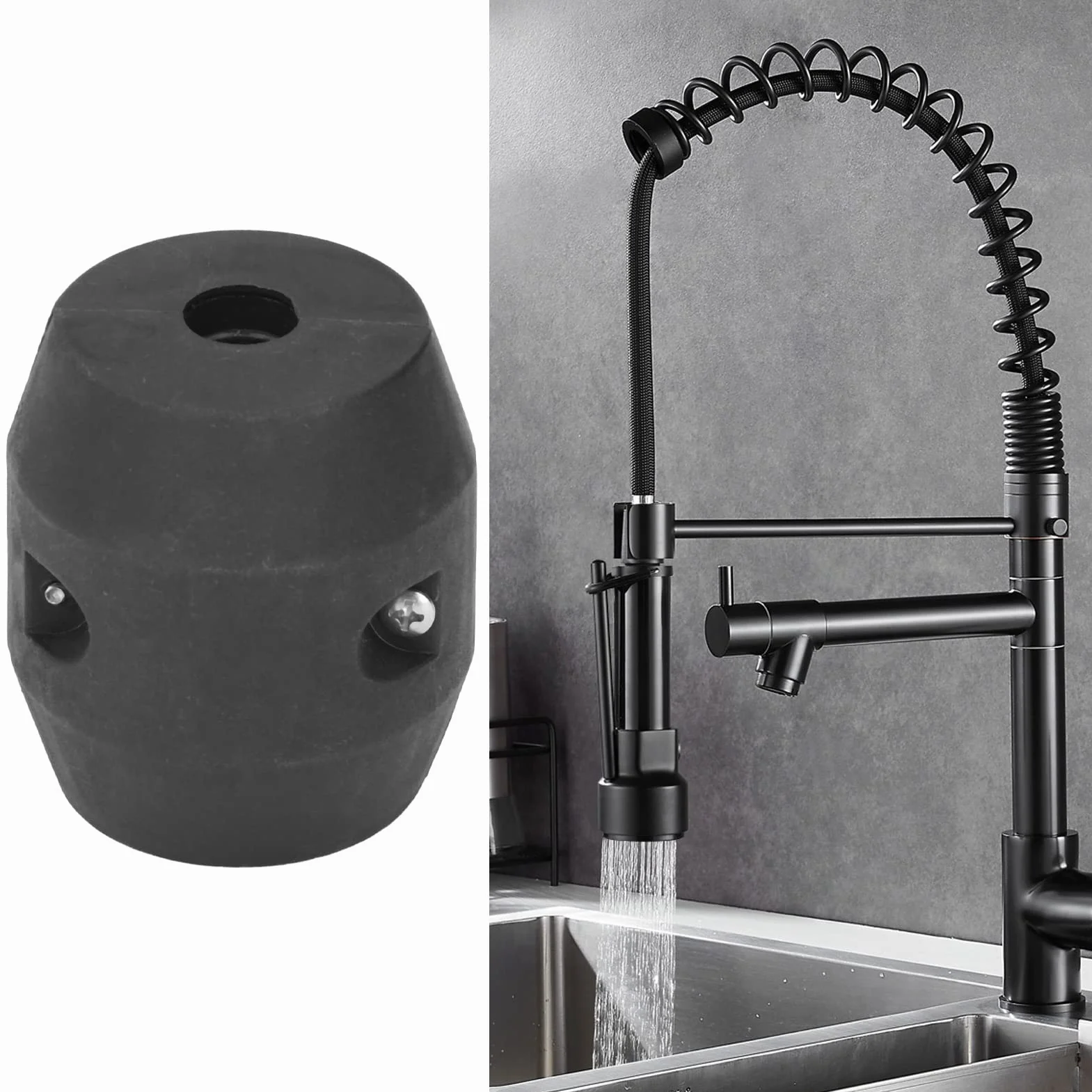 Peso del grifo, tubo de manguera, peso de manguera, grifo de cocina, lavabo, peso del grifo extensible, pieza de repuesto, accesorio de grifo, bola de gravedad,