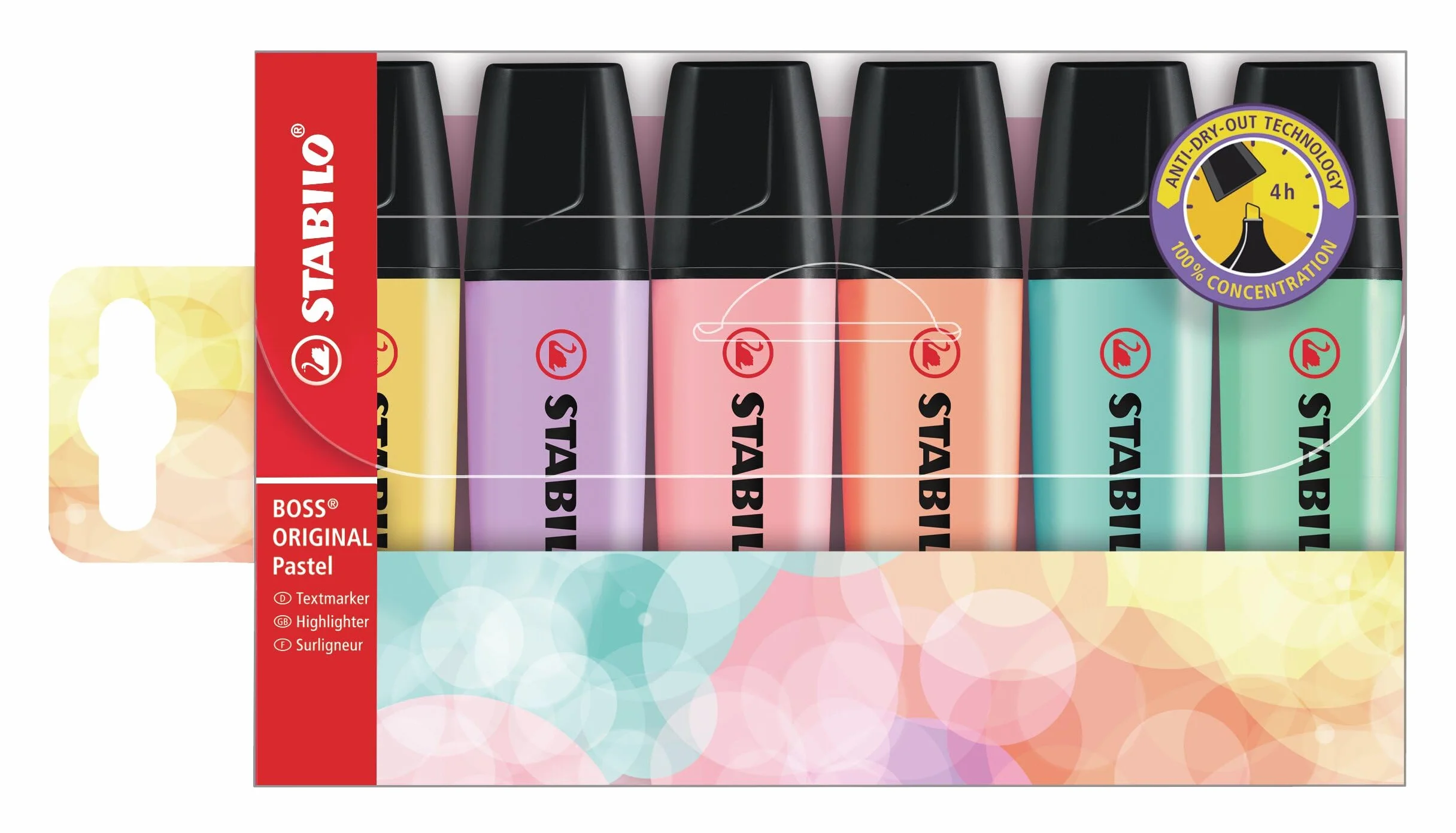 STABILO BOSS ORIGINAL Pastel Marcador Pack de 6 amarillo cremoso