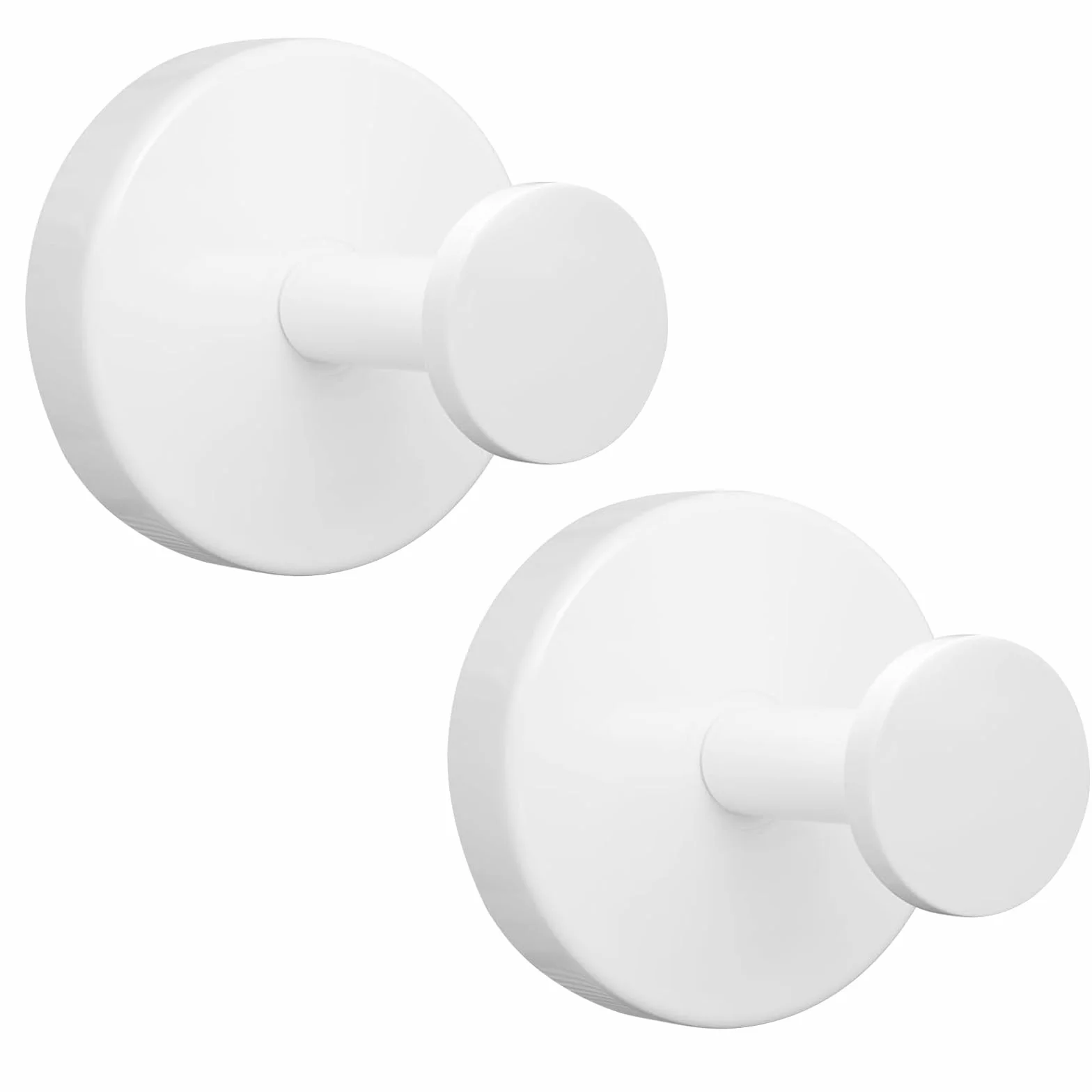 ZhouWei 2 Piezas Ganchos Ventosa, Percha de Pared Sin Taladrar Máx 3 kg Acero Inoxidable Suction Cup Hooks Reutilizables Toallero con Ventosa, para Cocina Baño Pared Azulejos Vidrio (Blanco)