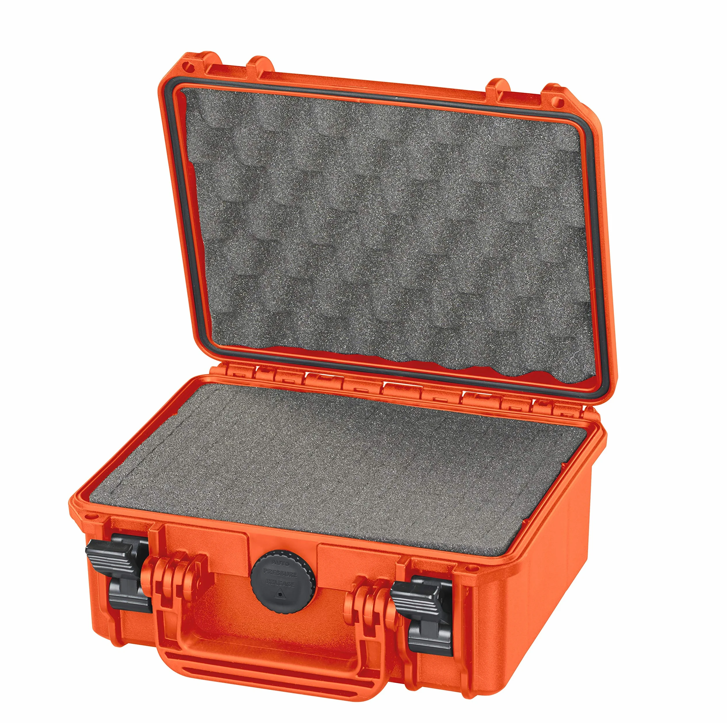 Max Cases - MAX235H105S.001 Naranja - Maleta hermética con espuma pre-cortada a cubetas - dimensiones internas 235 x 180 x 106 mm