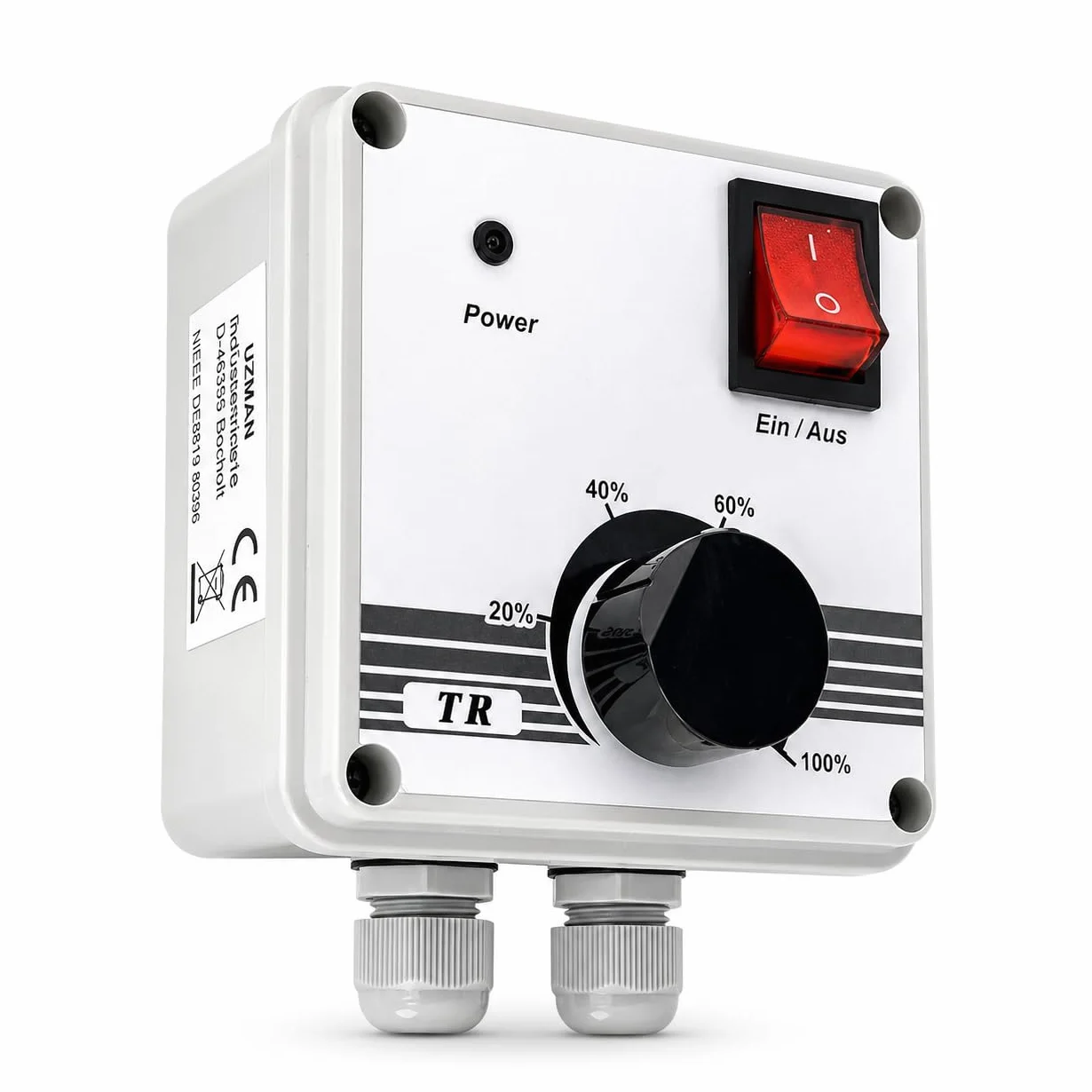 UZMAN Control de velocidad industrial 400 W para ventilador, regulador de voltaje, motor eléctrico, interruptor regulador intensidad de 230 V