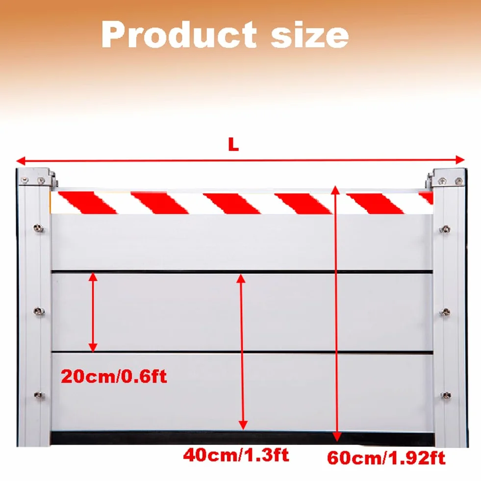 Barrera Contra Inundaciones para Puertas 188x40cm, AleacióN de Aluminio Barreras Contra Inundaciones para Puertas de Casas, Barrera MóVil de ProteccióN Contra Inundaciones En Puertas