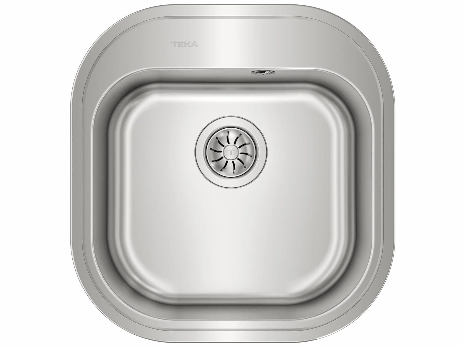 TEKA Fregadero Encastrado 1 Seno para Mueble 45cm, Acero Inoxidable, Incluye Escurridor y Válvula Automática, Modelo Stylo 1C