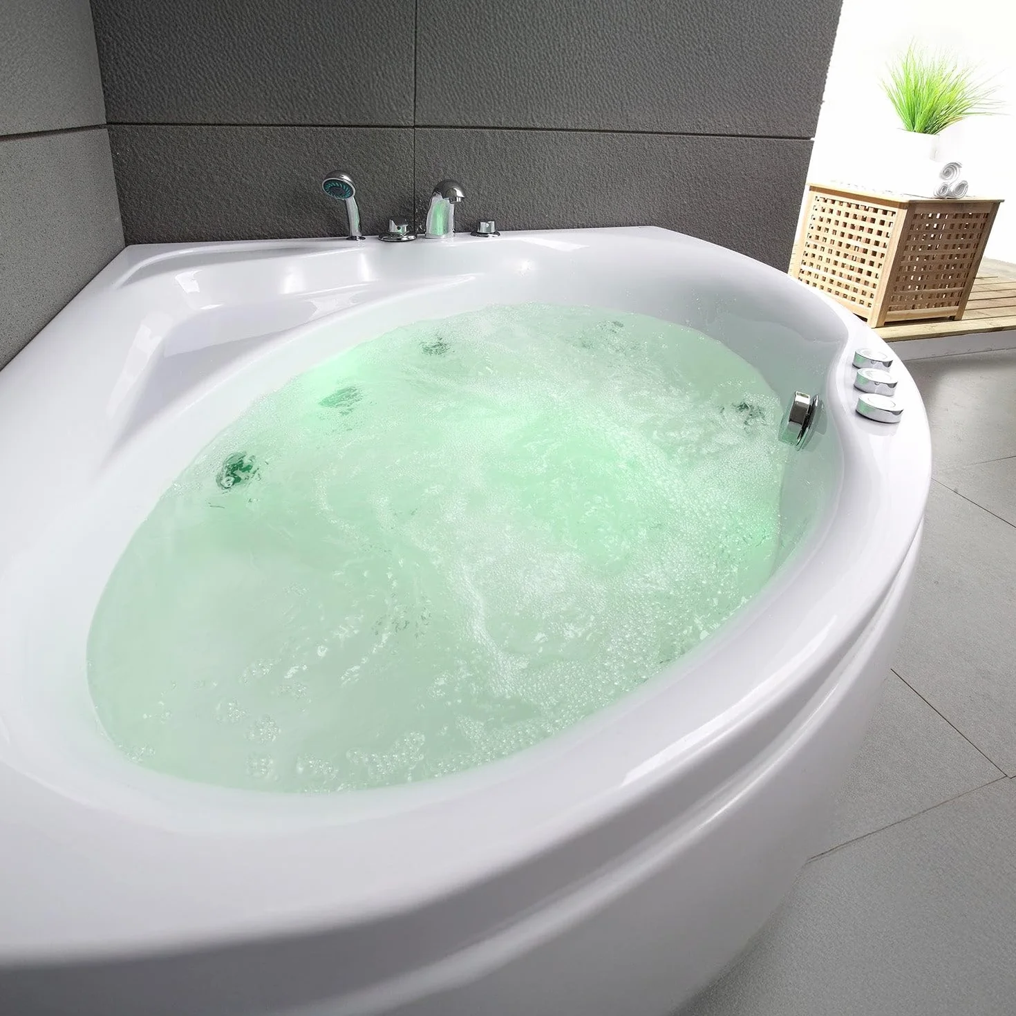 SPALINA Maldives Jets - Bañera de hidromasaje Clásica L. 135 x l. 135 cm