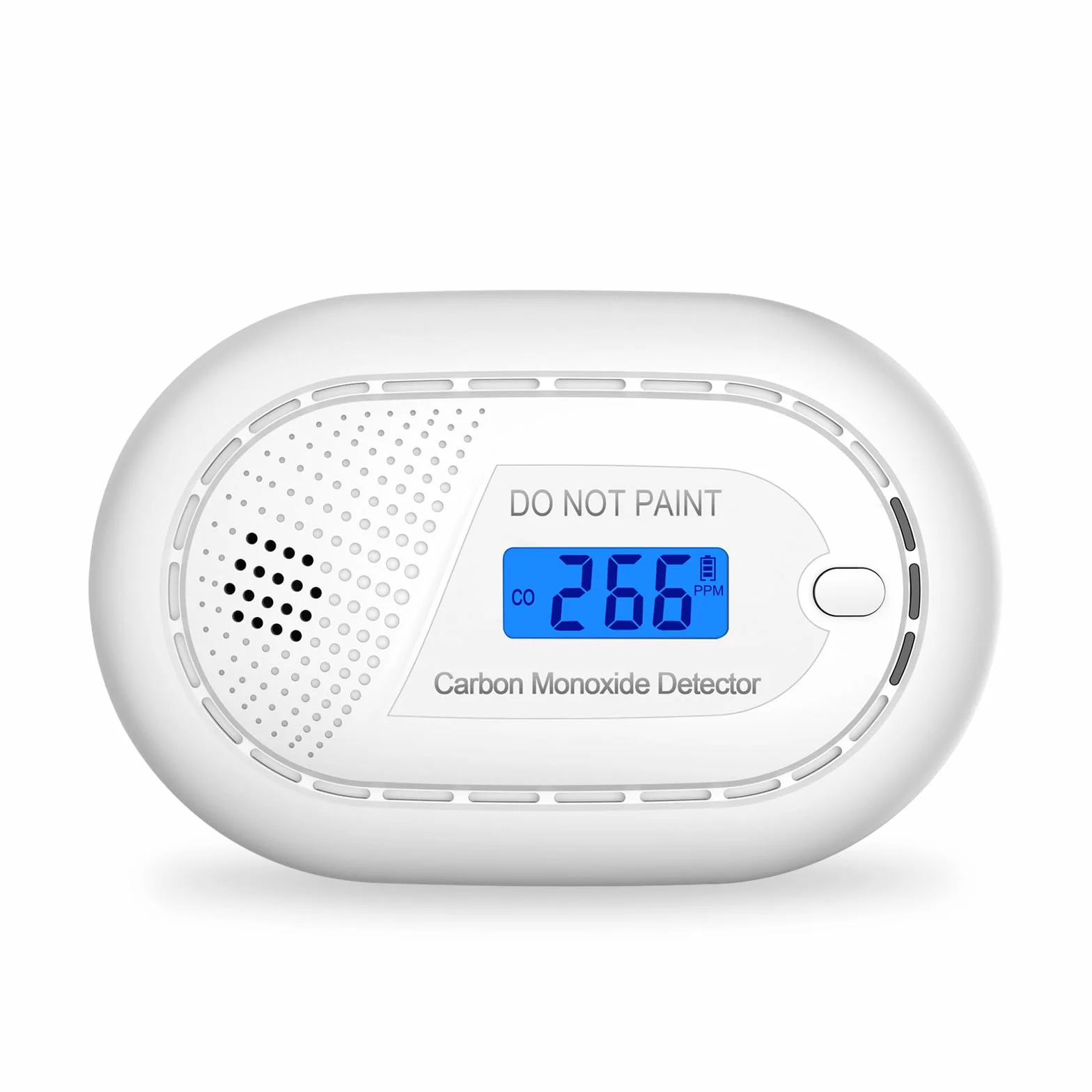 RUNIDUR Detector de Monóxido de Carbono Alarma Portátil con 10 Años de Vida útil, Detector de CO Plano sin Perforar Según Norma Europea EN 50291 para Chimenea Estufa,1 Pieza