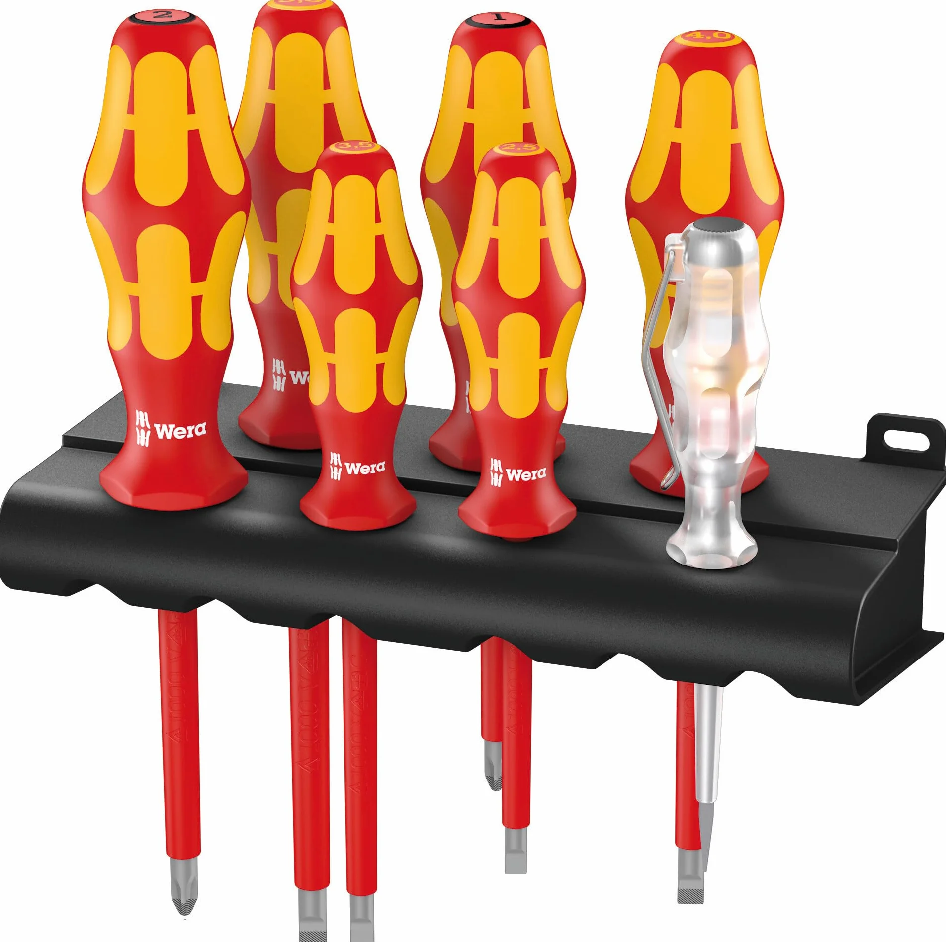 Wera 05006148001 160 i/165 i/7 Rack, Juego de destornilladores aislados VDE, 7 piezas