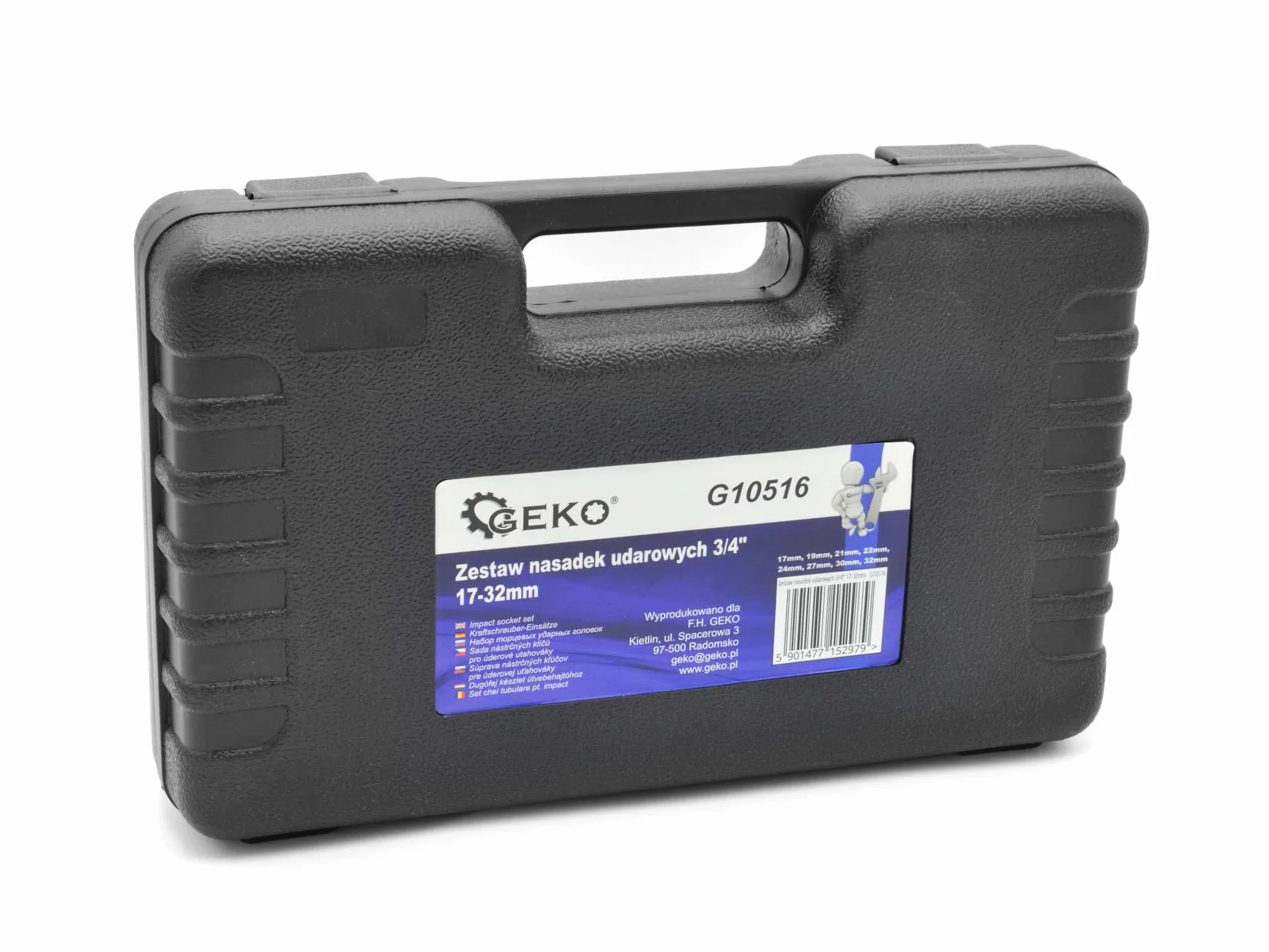 BSD Set de Vasos de Impacto de 3/4" - 8 Piezas en Maletín de Plástico, Incluye 17mm a 32mm, Ideal para Uso Profesional y Reparaciones Mecánicas.