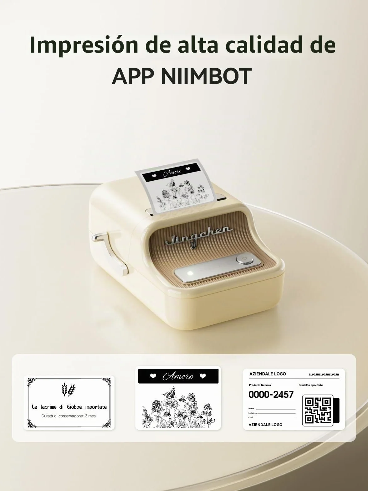 NIIMBOT B21 Etiquetadora Bluetooth 20-50 mm Blanco Cremoso