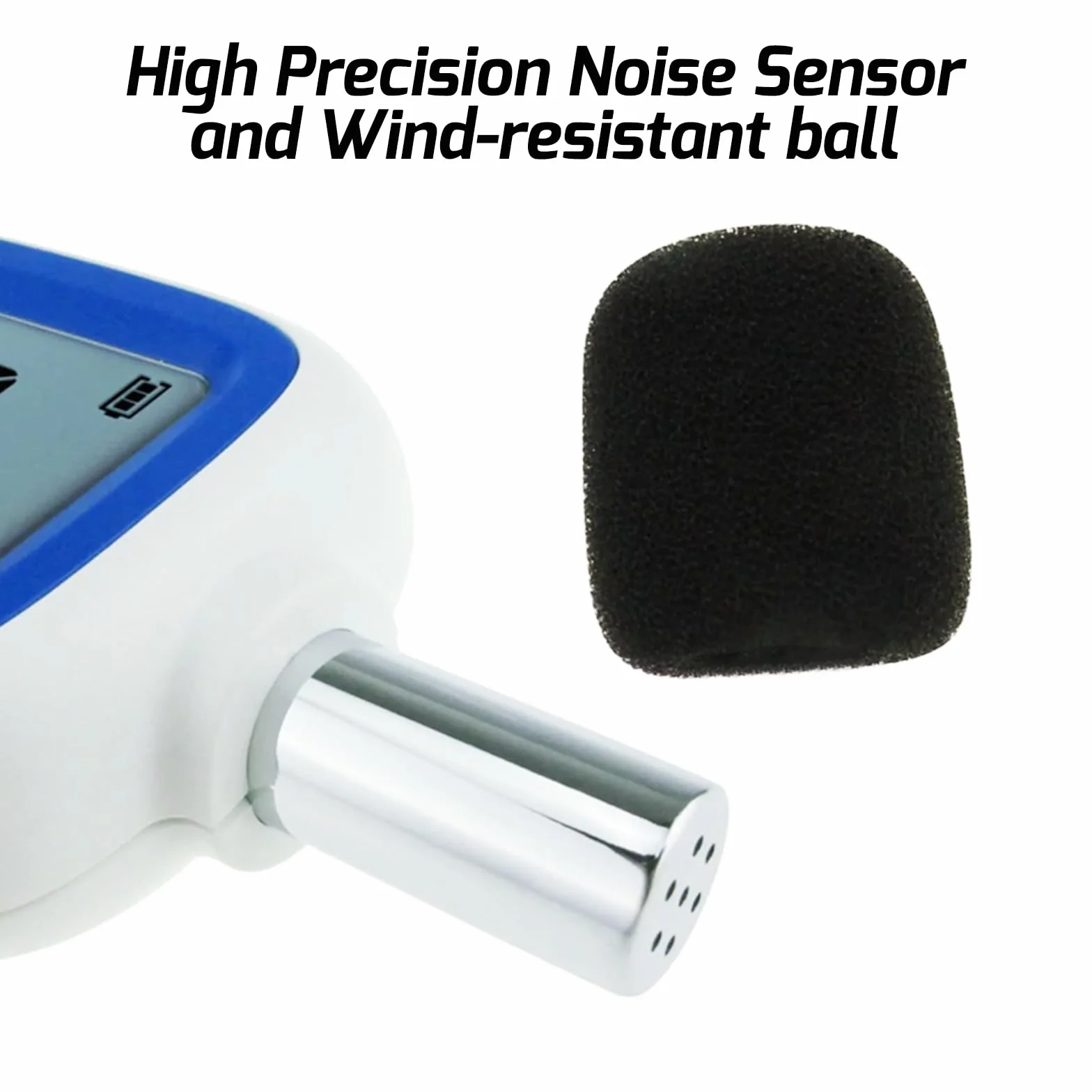 Medidor de Nivel de Sonido Digital Bluetooth SPL 30~130dBA MAX/MIN Retención de Datos Pantalla LCD Retroiluminada