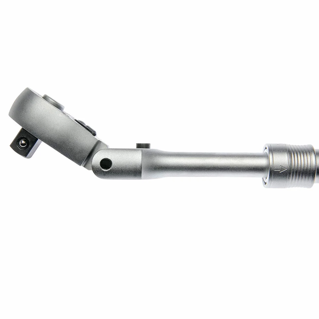 WGB Das Werkzeug Llave de trinquete telescópica articulada de 1/2", con 72 dientes, según la norma DIN 3122, rango de longitud de 350-490 mm