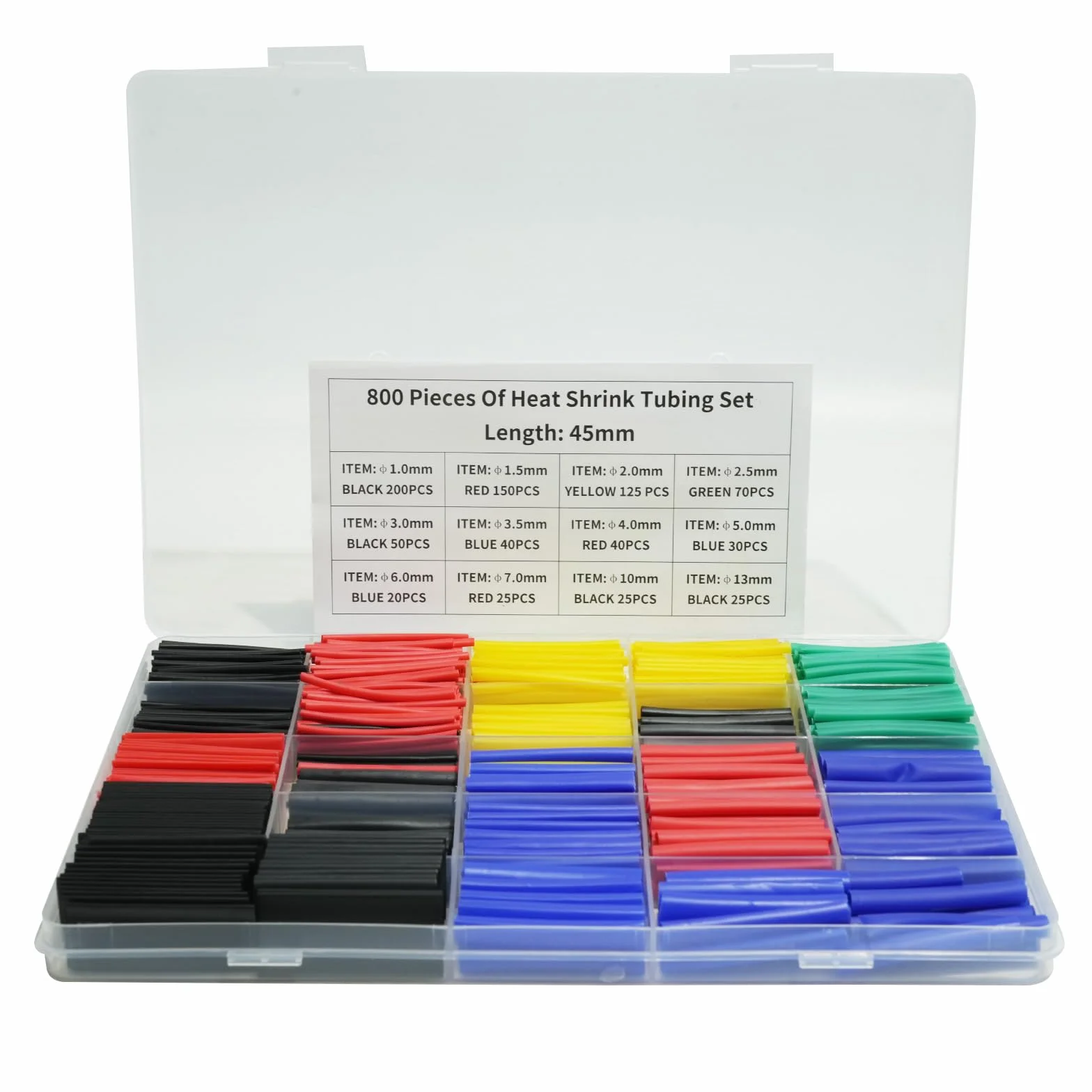 800 Piezas Termoretractil para Cables, 12 Tamaños Tubo Termoretractil Impermeable, Funda Termoretractil Colores con Estuche Almacenamiento Aislamiento Eléctrico, Reparaciones y Conectores