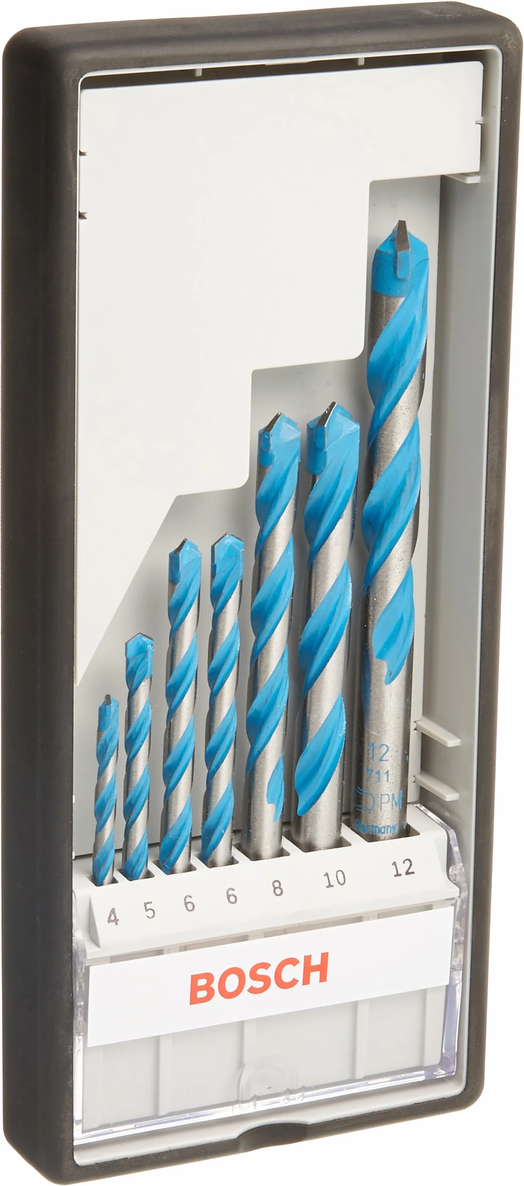 Bosch Professional - Juego de 7 brocas multiuso Robust Line CYL-9 MultiConstruction (4 5 6 6 8 10 12 mm)