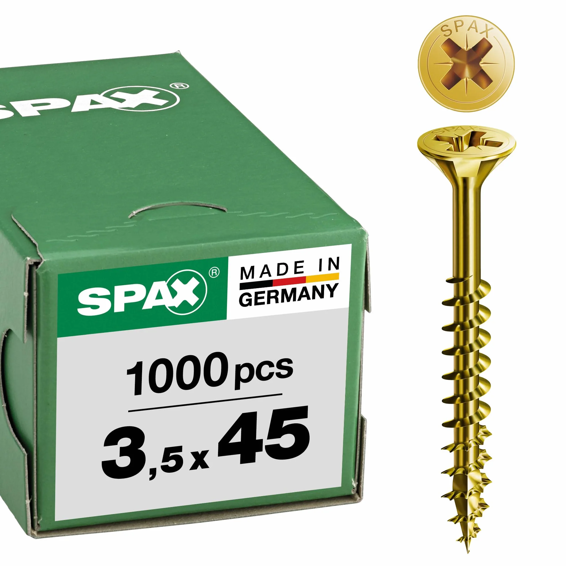 Spax 0/1034/021/3,5/45/ /01 - Tornillo para yeso (acero, 3.5 millimetros, 3,5x45mm)