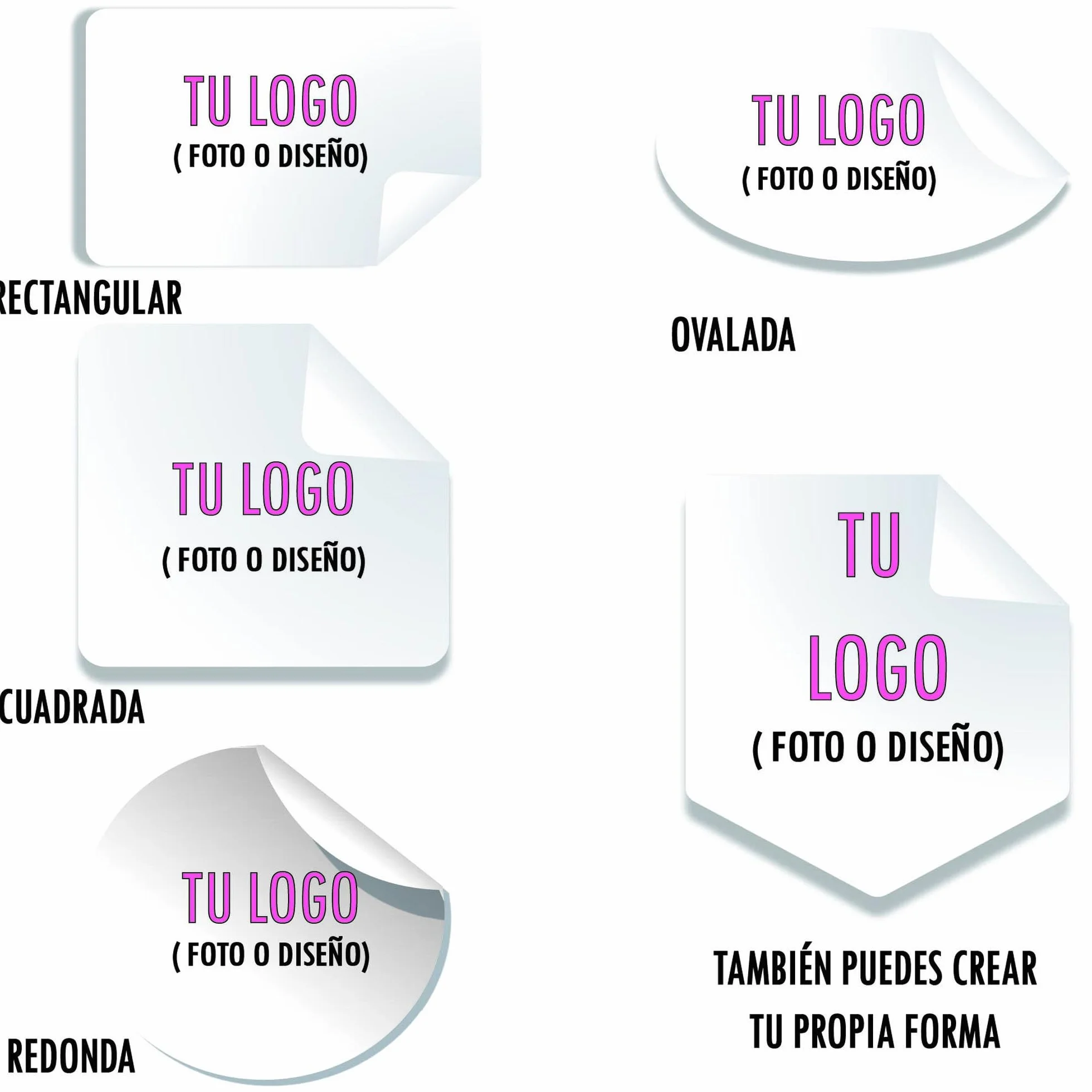 Pegatinas Personalizadas Multiusos 100 Stickers Redonda para Regalos, Eventos, Logo, Libros, Packaging