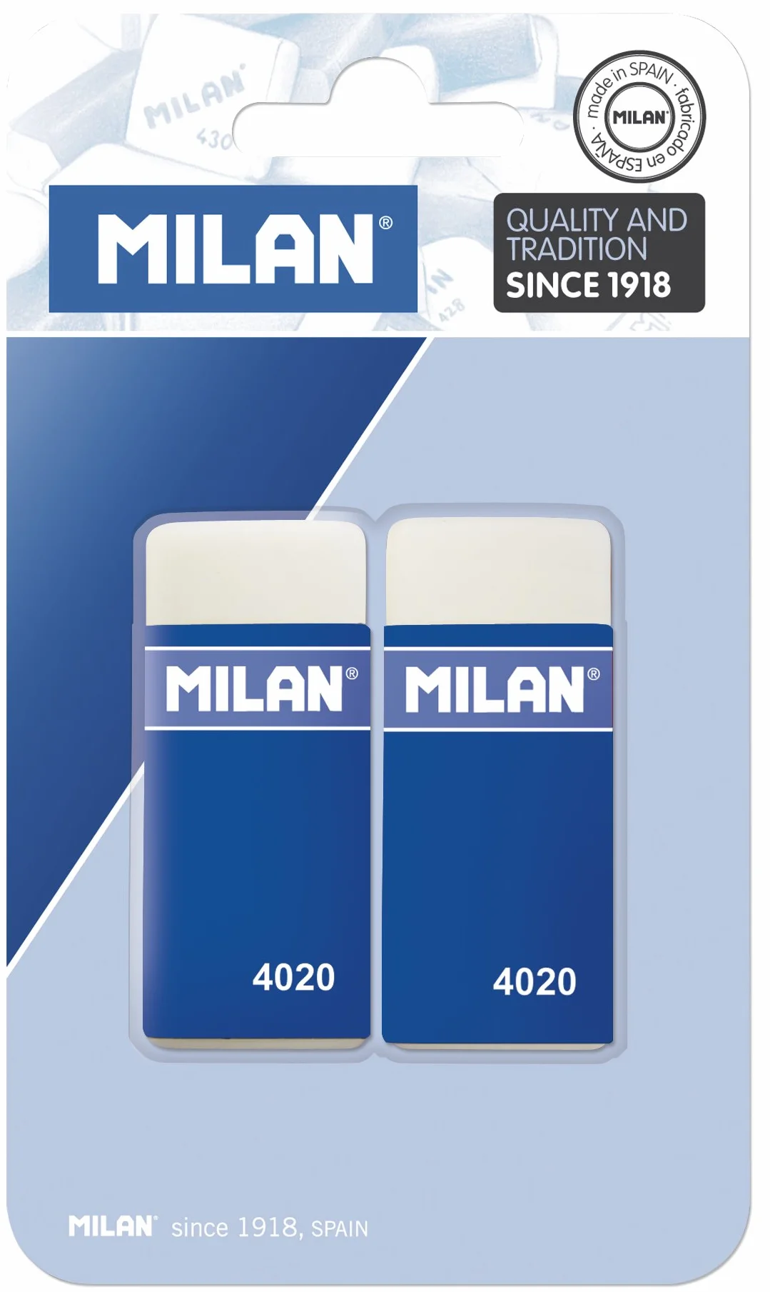 MILAN BMM9232 Pack de 2 gomas de borrar