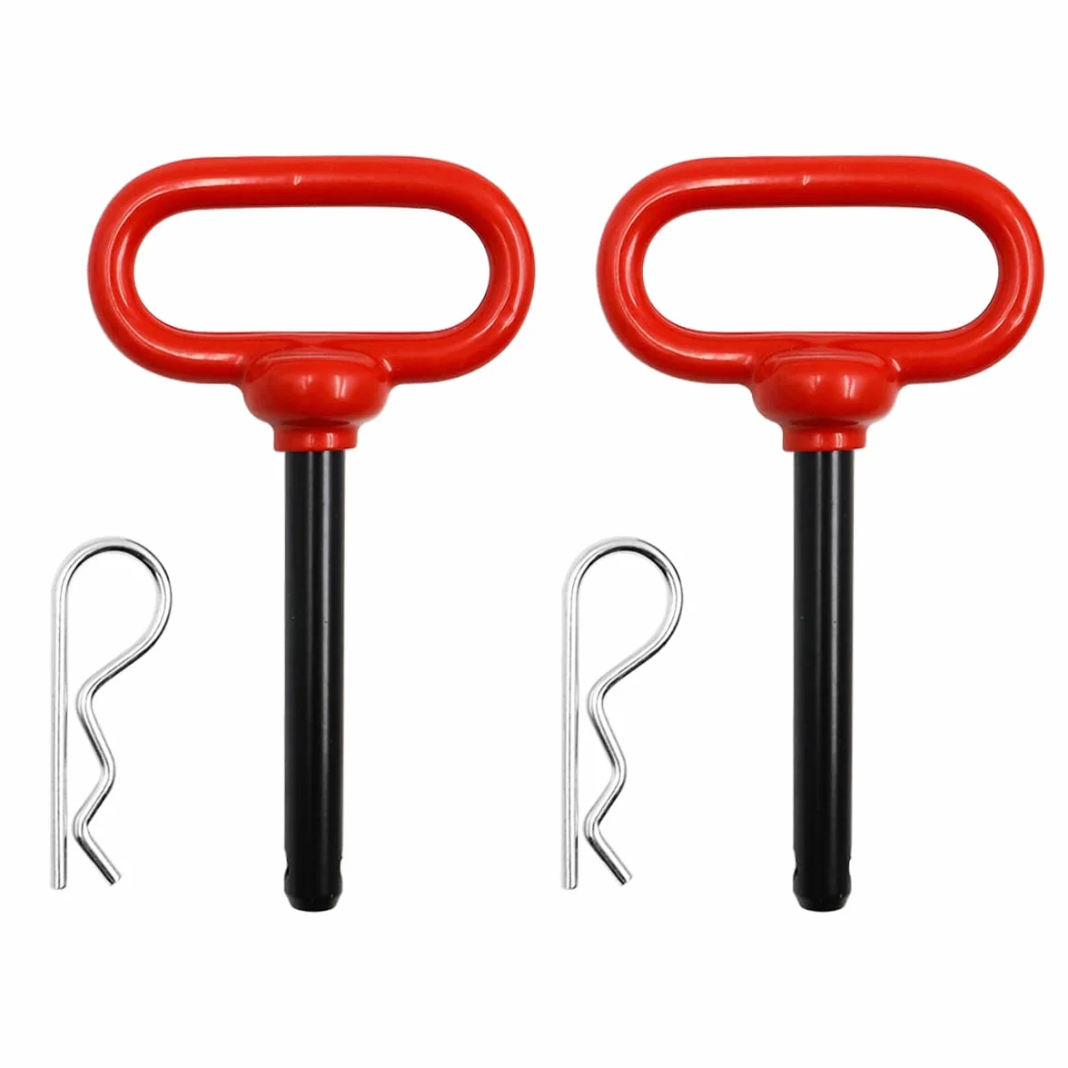 2 pasadores de Enganche para Remolque con Clip de 1/2 x 4 Pulgadas para cortacésped de Granja, Remolque, Barco de Carga, RV, Coche (1/2 x 3-5/8 Pulgadas)