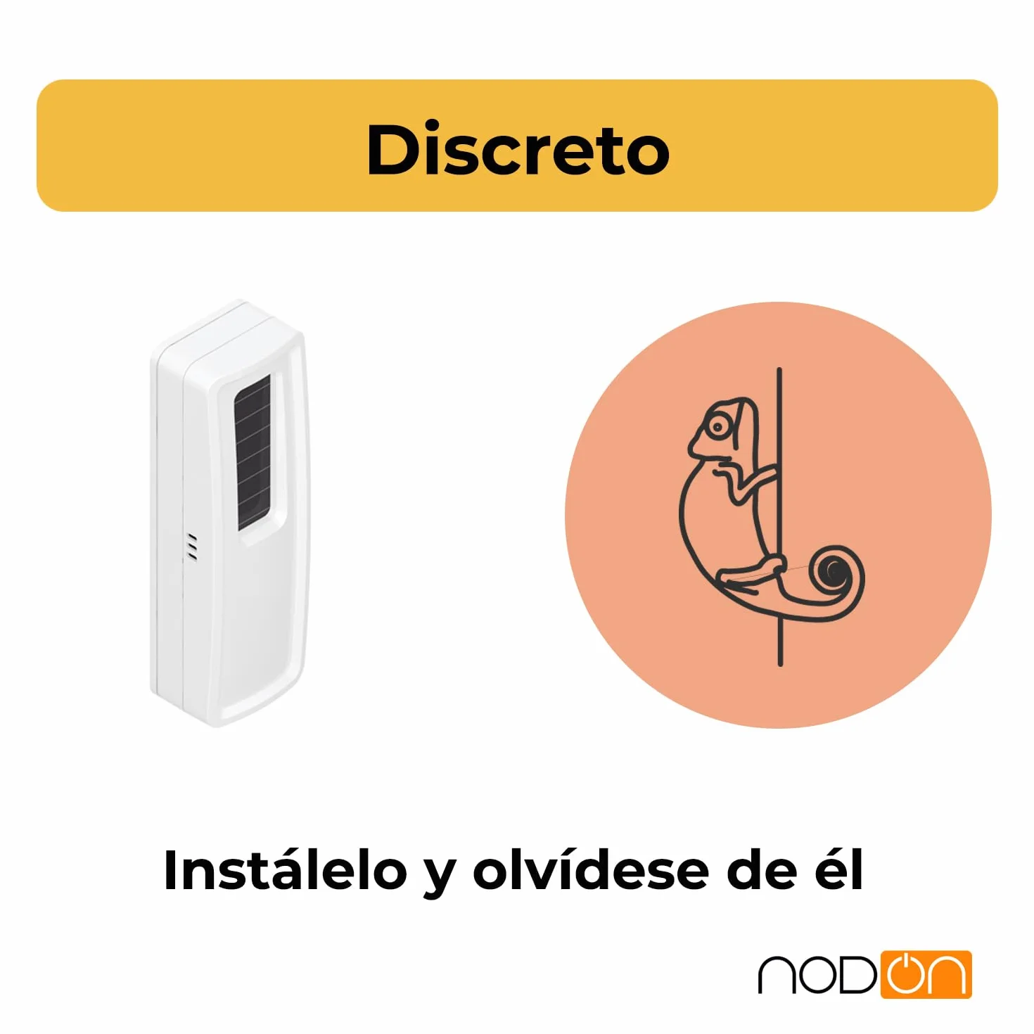 NodOn - EnOcean - Sensor de temperatura sin pilas, inalámbrico, sin mantenimiento, fácil de instalar, discreto, pila opcional, compatible con Jeedom, eedomus y MyUbiwizz