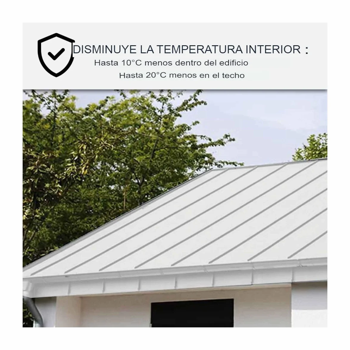 ARCANE INDUSTRIES Pintura para tejados de chapa, anticalor y anticorrosión - ARCAREFLECT ANTICO - 20 kg Blanco