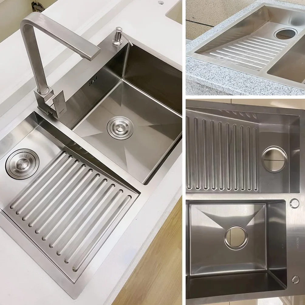 Acero De Lavandería Piscina Balcón Del Hogar Inoxidable Fregaderos De Lavandería Con Lavabo Lavadero Fácil De Limpiar Doble Fregadero De Lavandería Piscina Regalo