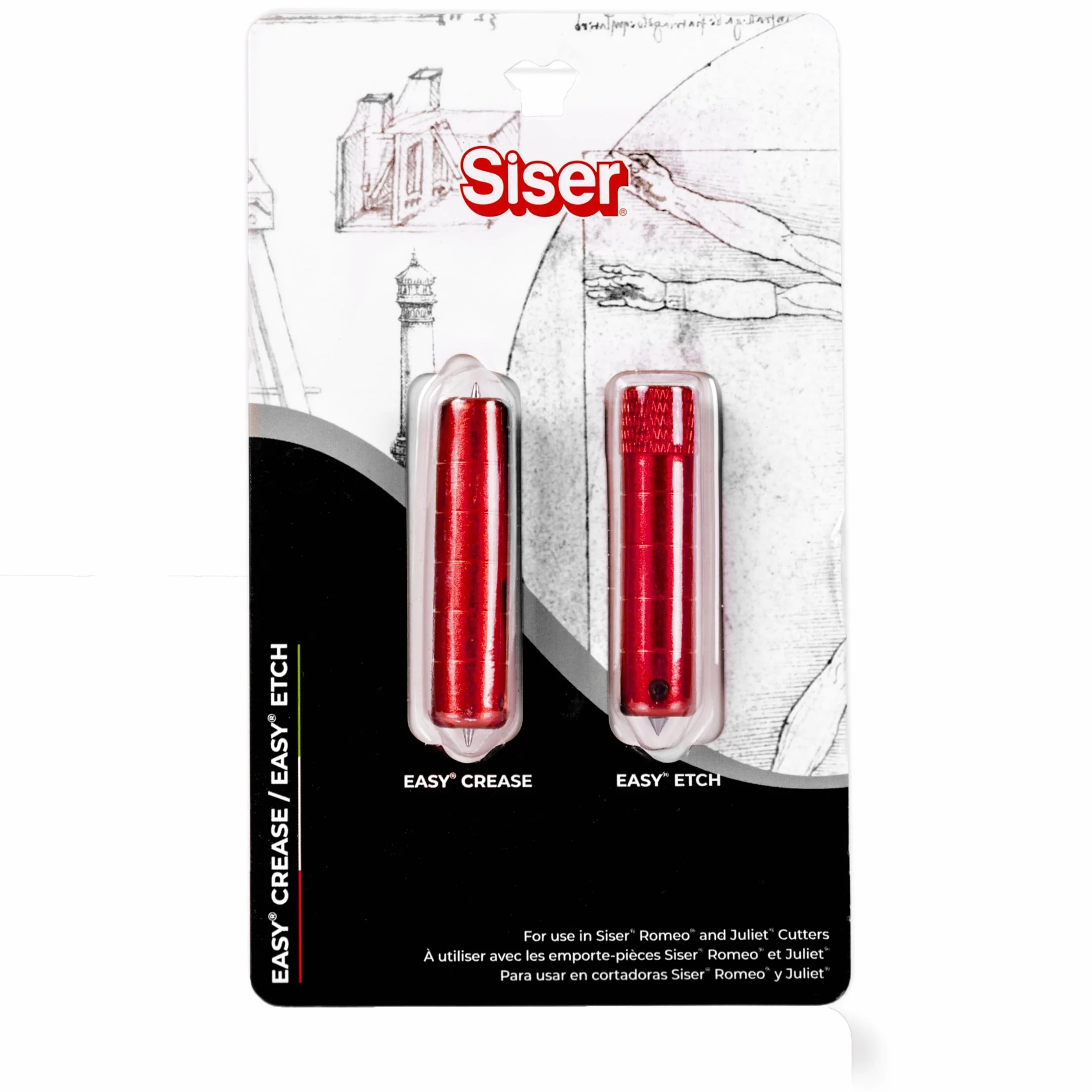 Siser Easy Crease/Easy Etch Tools, Punta de grabado para metal y cordonado para cartulina, compatible con Plotter Siser