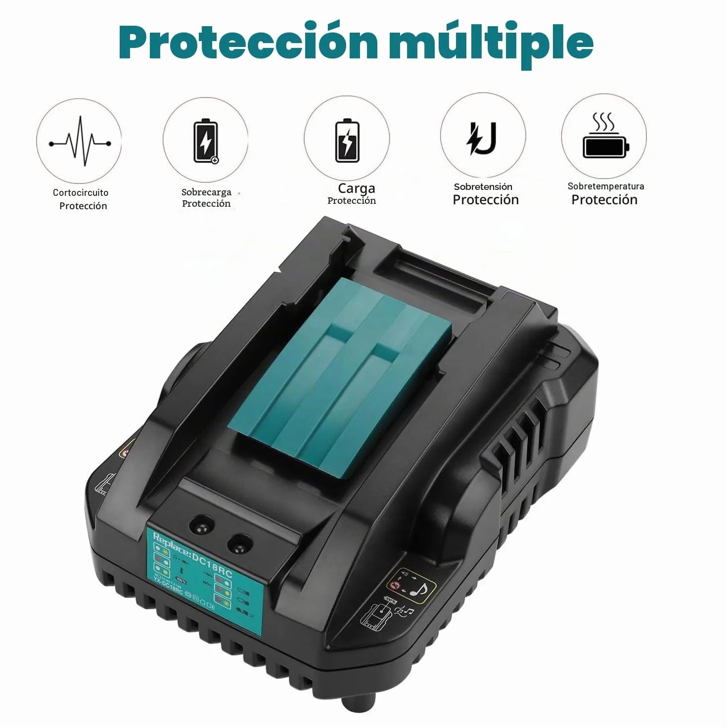 Energup Batería 18V 5.0 Ah con Cargador para Makita Batería 18V BL1850 BL1840 BL1830 BL1820 Compatible con Makita Cargador DC18RA DC18RC DC18RD