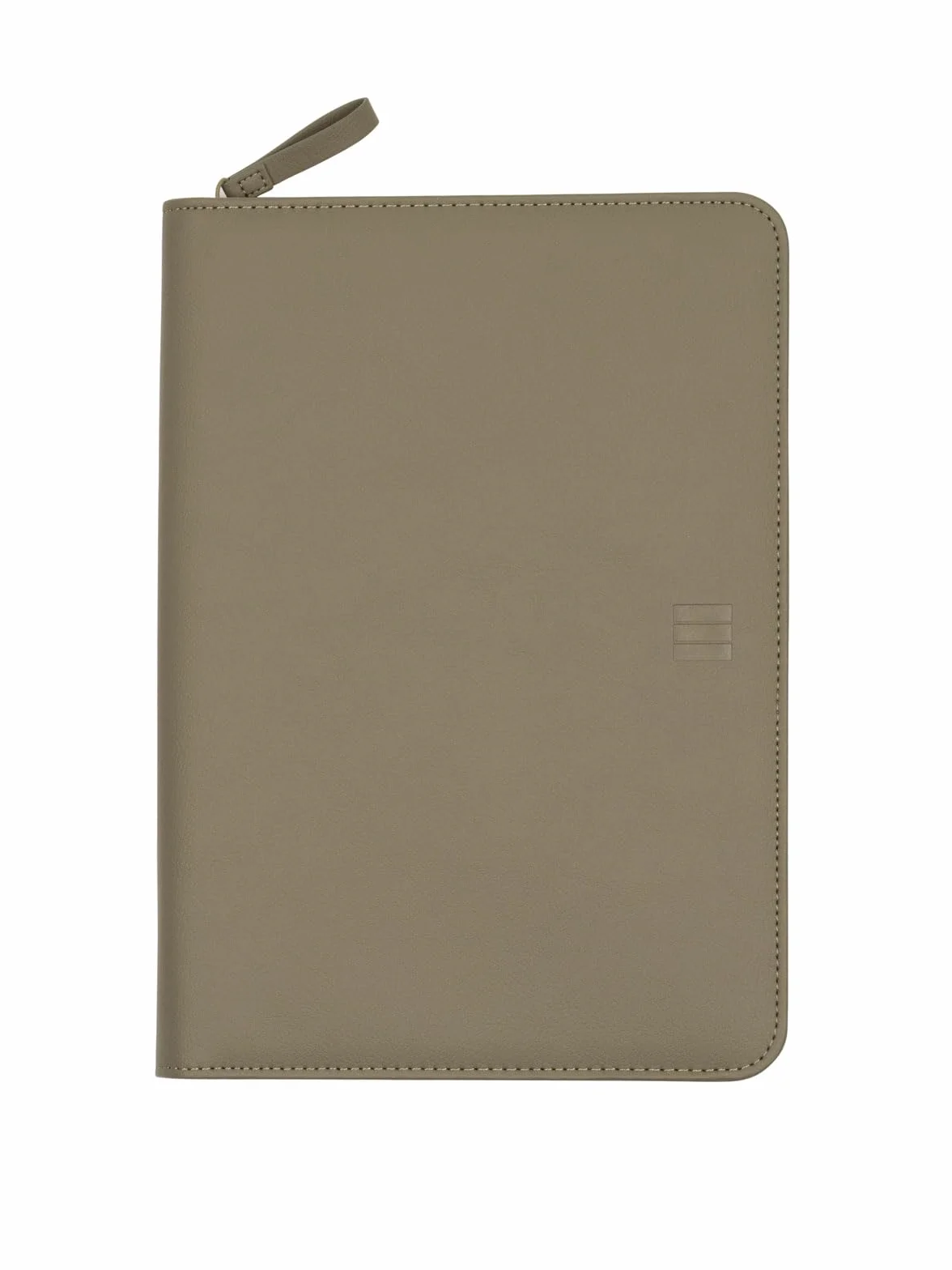 Portadocumentos A5 NOPAL Verde oliva Portafolio con Cremallera Bolsillo interior para tablet Carpeta de cuaderno de notas BIOMATERIAL BASE CACTUS
