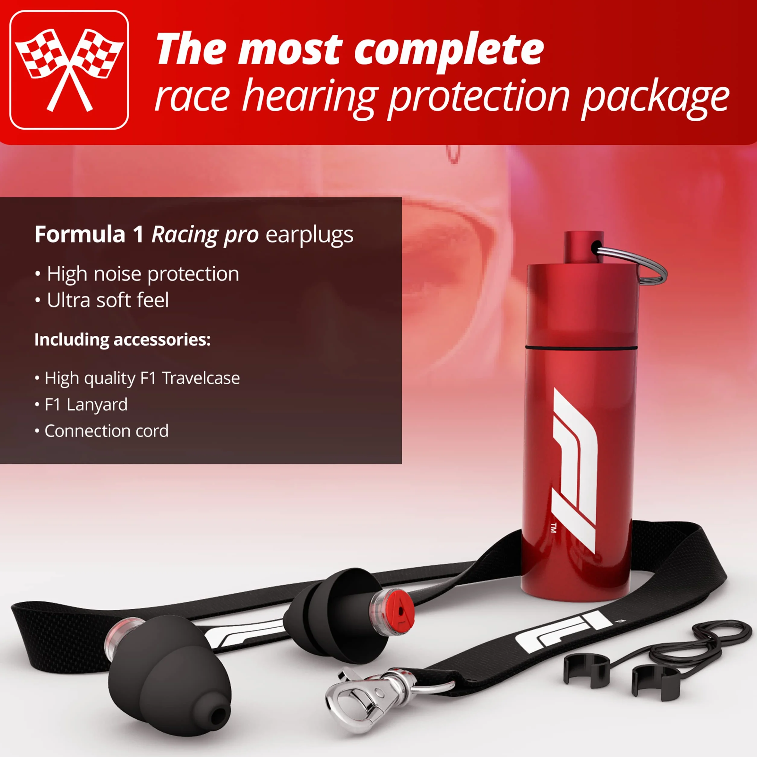 Alpine F1® Racing Pro Tapones de Oídos Protección Antiruido 22dB CE