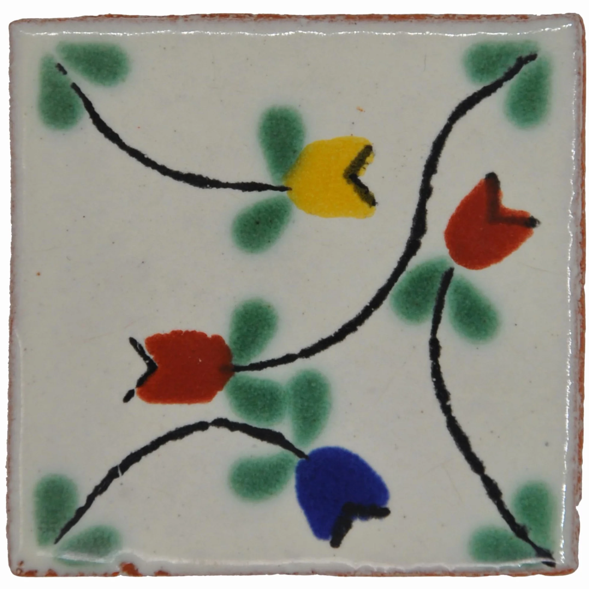 Tumia LAC - Azulejos Talavera Mexicanos Artesanales Estilo Rosalind - Ceramica para Manualidades y Salpicadero Cocina Bano - Azulejo individual