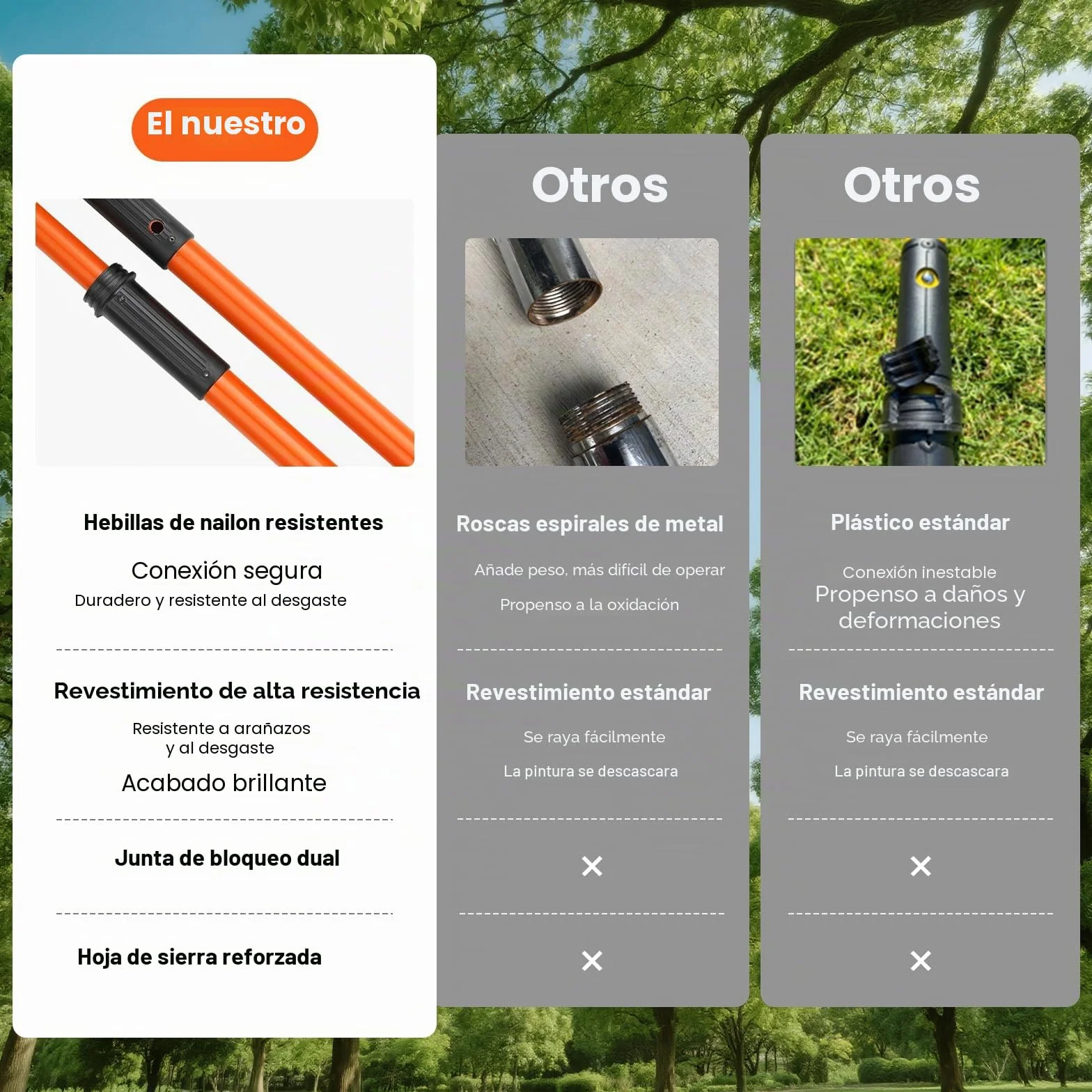 VEVOR Sierra de Poda Telescópica Sierra de Pértiga Extensible de 2,24-8,24m Sierra de Poda con Hoja de Acero Afilada con 8 Postes Tijeras de Fibra de Vidrio para Cortar Ramas Altas para Podar Palmeras