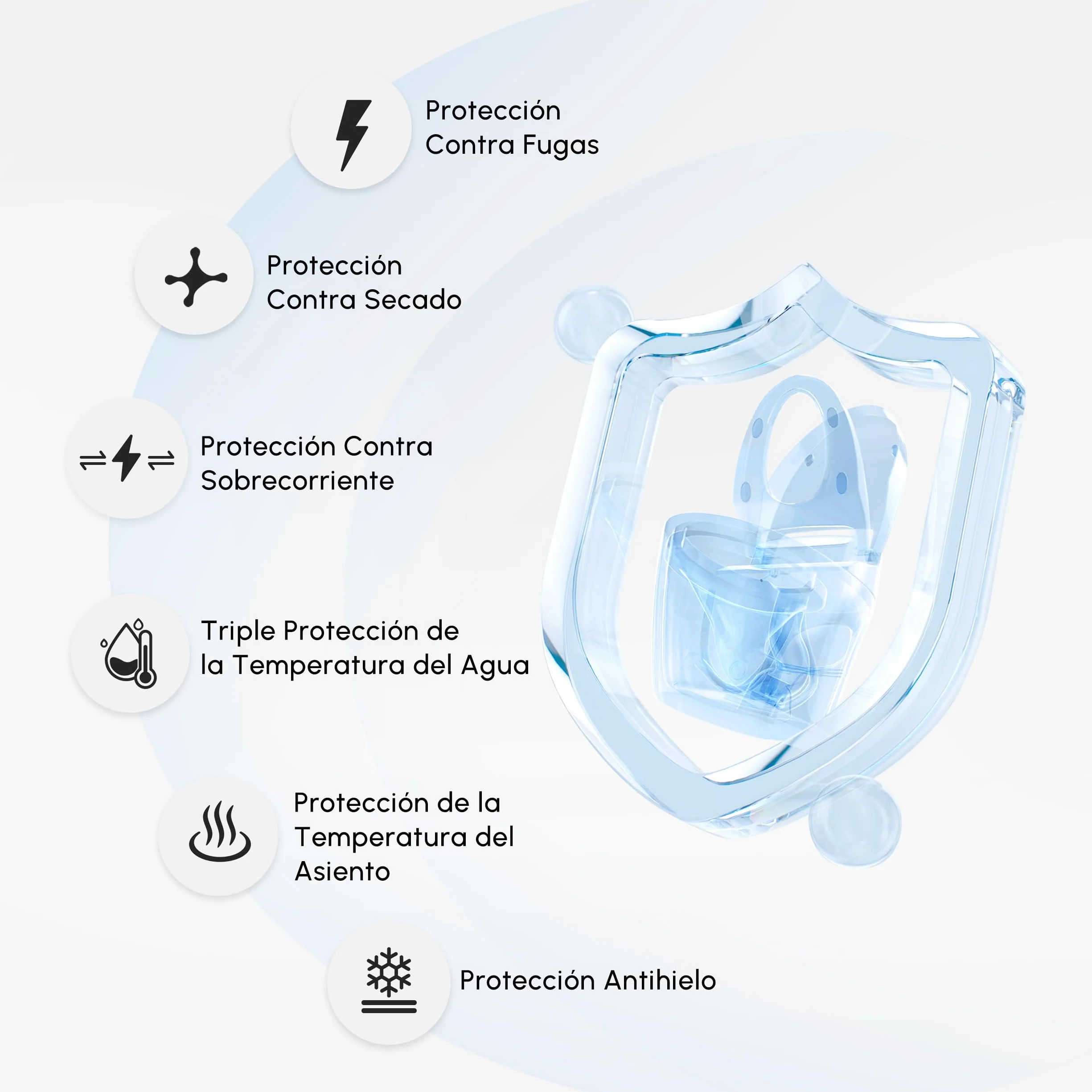 Homary Inodoro Inteligente Japonés Sin depósito con Bidé Integrado Automático, Asiento Calefactable, Luz Nocturna, Estándar Tapa de Accionamiento Manual, Salida al Suelo, J021123088