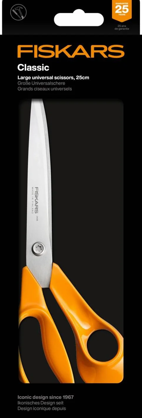 Fiskars Tijeras de bricolaje universales grandes Classic, Para Diestros