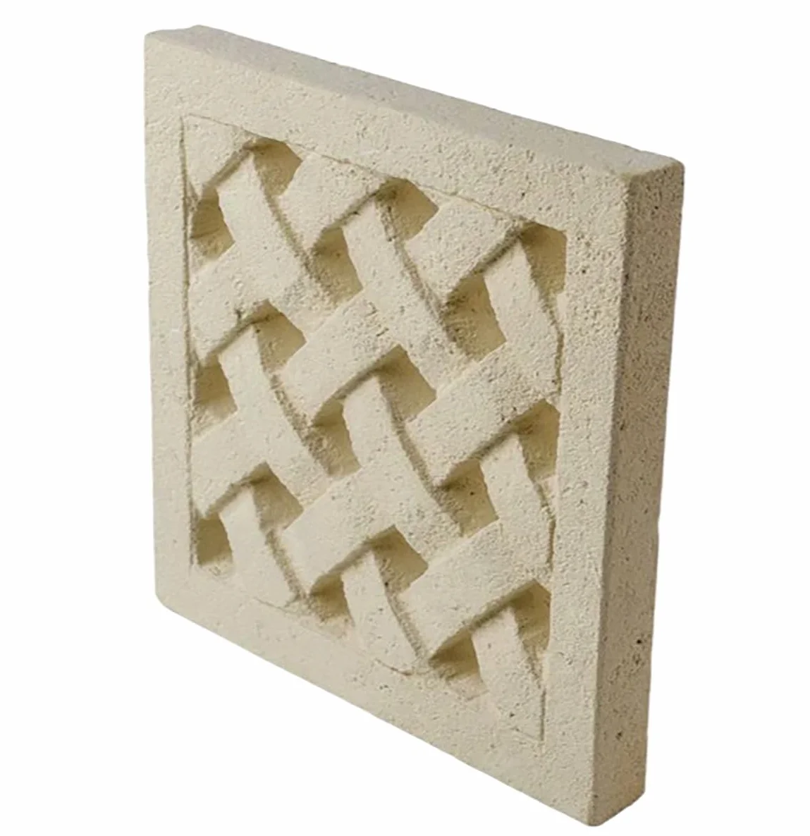 Rejilla de ventilación cuadrada en piedra de Matera, 20 x 20 cm. Uso exterior e interior. Producto hecho a mano. F006 20x20
