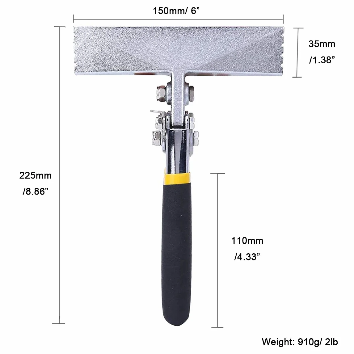Chesoon Cerradora Mmanual de Chapa Metálica, Dobladora de Chapa Metálica, Alicates para Doblar Metal Manual, Herramienta para Aplanar con Agarre Antideslizante, Recto de 150 mm