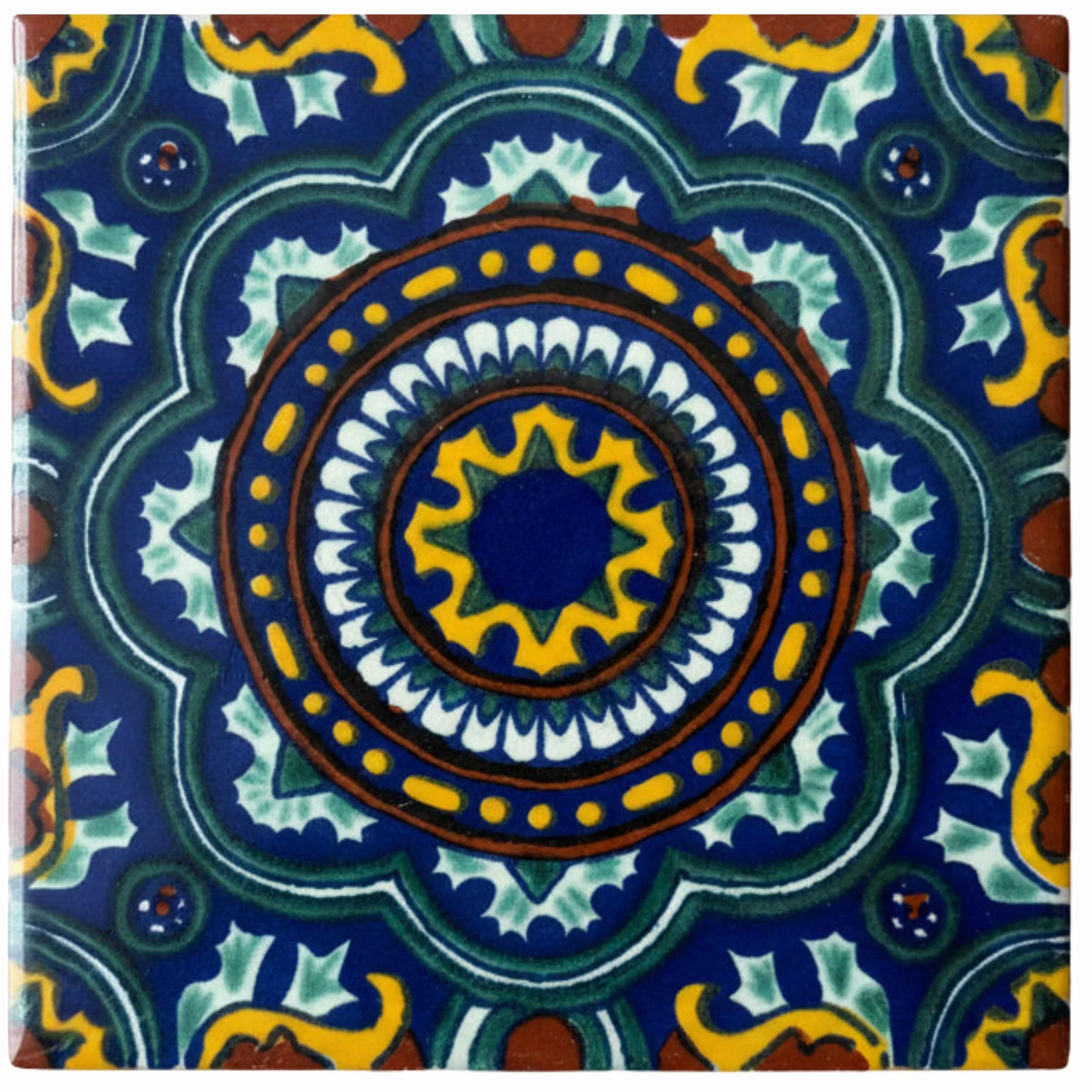 Tumia LAC Azulejos Mexicanos Artesanales de Talavera de 10.5cm