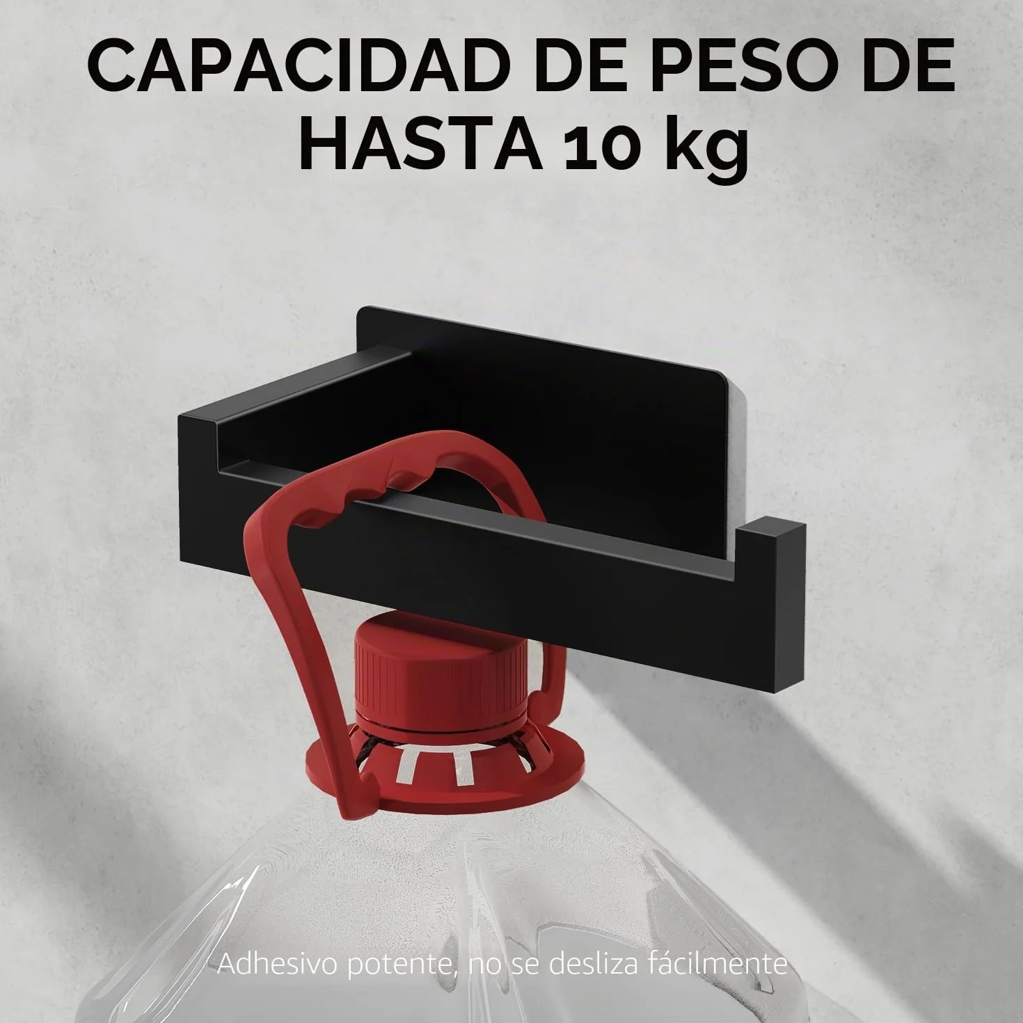 Portarrollos Papel Higienico Acero Inoxidable 2 Piezas Adhesivo Negro Auxmir