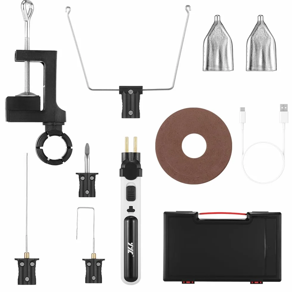 Geevorks Cortador de Espuma de Poliestireno Electrico,Pluma de Corte de Espuma,Cortador de Alambre Caliente,550 ℃ con Luz Led Delantera, 2,0 Ah, 5 Segundos Calentamiento Rápido