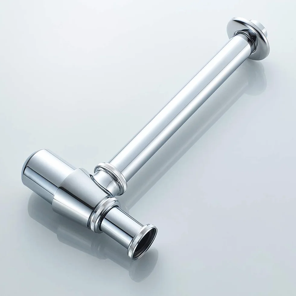 Ibergrif Sifón Universal para Fregadero 1-1/4 pulgadas x 32 mm Antiolor Regulable en Altura Cromado