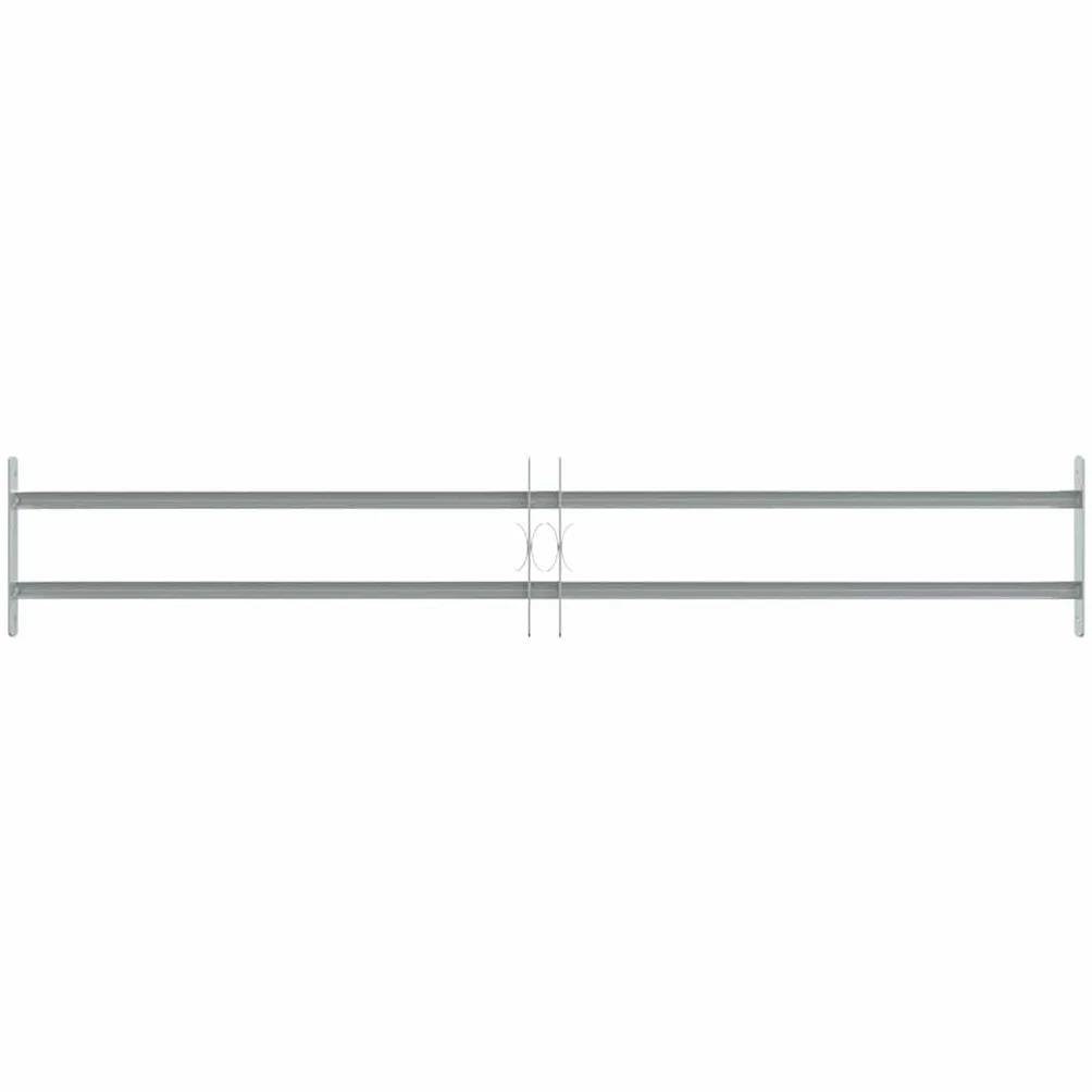 Reja de Seguridad Ajustable Ventana con 2 Barras 1000-1500 mm, Bricolaje Materiales de construcción Ventanas, Plateado, 4.8kg