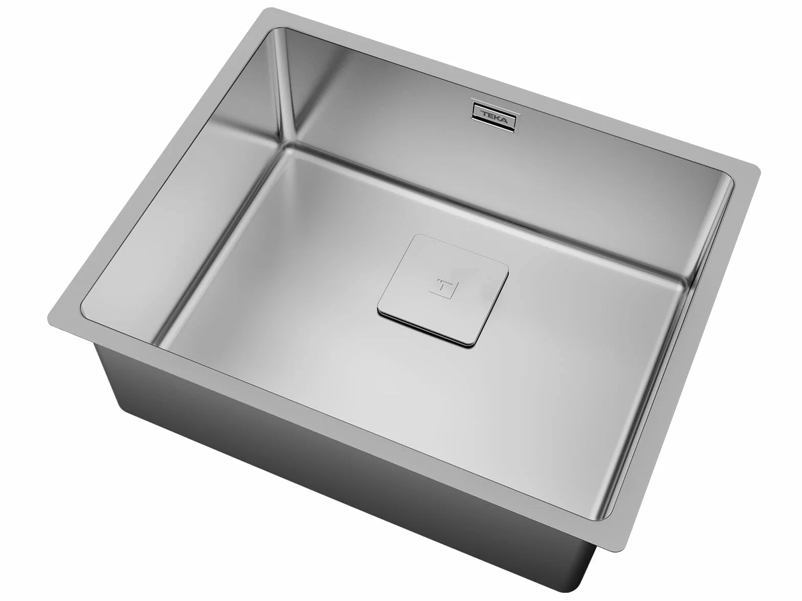 TEKA Fregadero Cocina 50 cm 1 Seno FlexLinea Triple Posibilidad de Instalación, Acero Inoxidable para Mueble 60cm, SilentSmart, Duradero, Modelo RS15 50.40