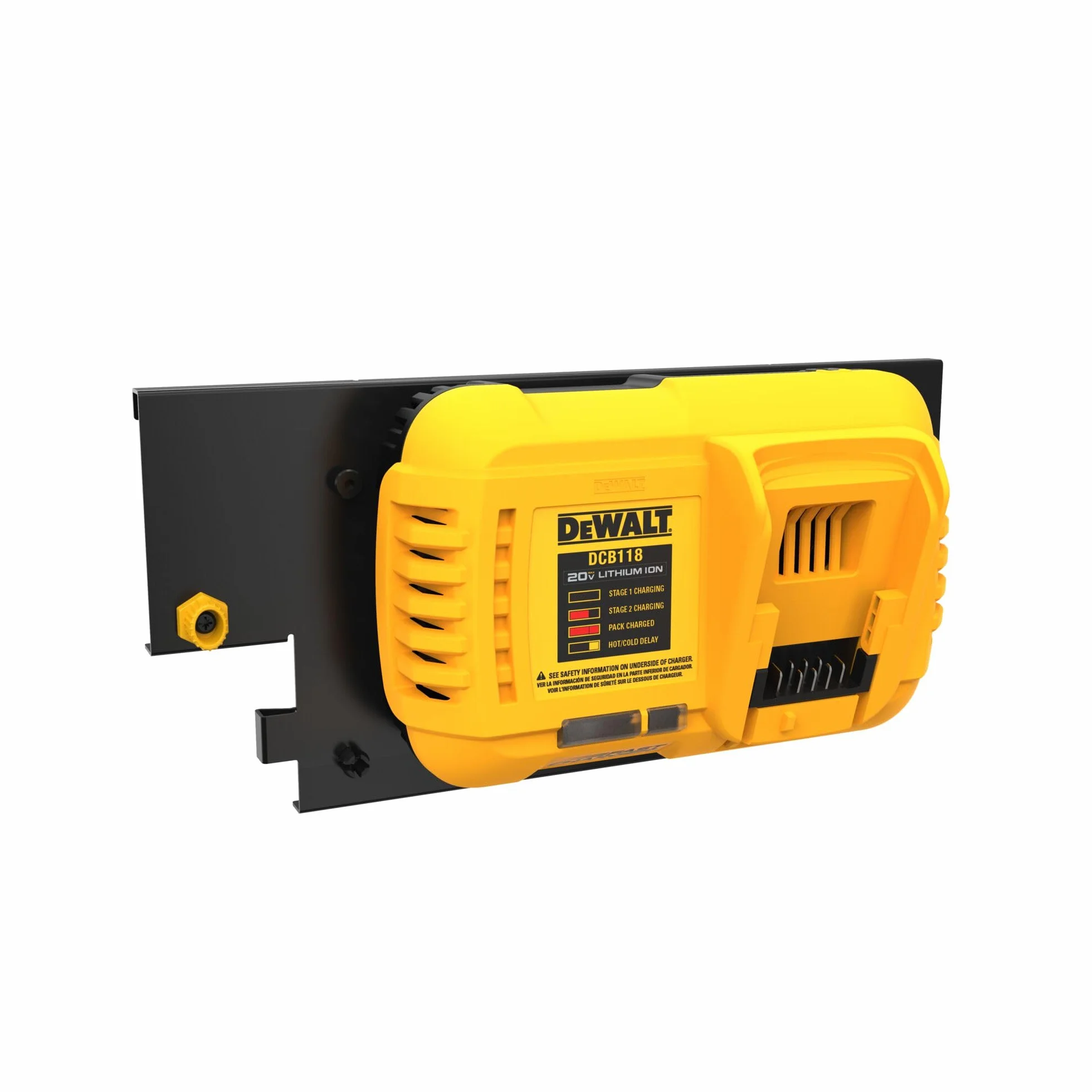 DEWALT Organizador de batería, para cargador de batería, montaje en riel, compatible con sistema de almacenamiento de taller DEWALT (DWST82821)