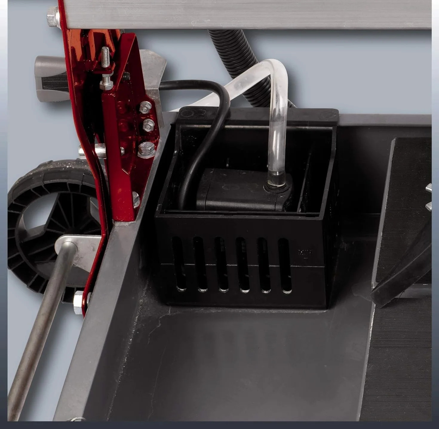 Einhell 4301220 - Mesa de corte ceramico refrigerada por agua TE-TC 920 UL Expert, 900 W, 240 V, disco de diamante 200 x 25,4 mm, rojo2