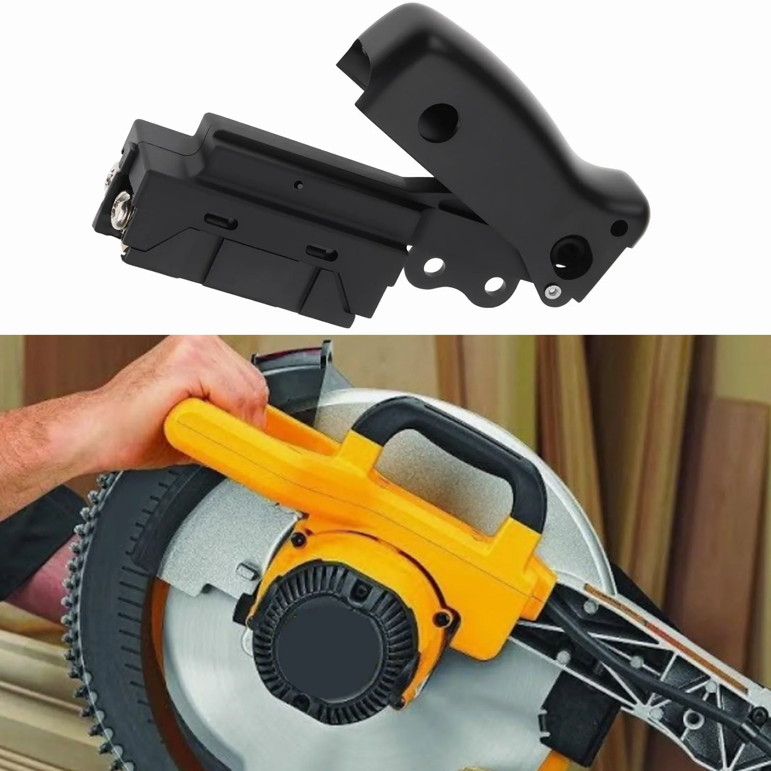 EMSea Interruptor de Encendido Del Gatillo de La Sierra Ingletadora 606056-00 Compatible con DeWalt DW712 DWS780 DW716 DW718 N548978