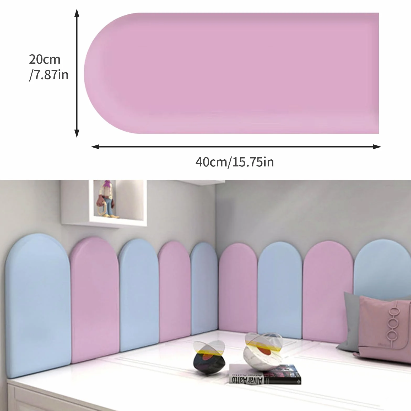 Paneles murales 3D adhesivos de poliuretano impermeables para habitación infantil, acolchados, cojín para colgar en la cabecera, cama