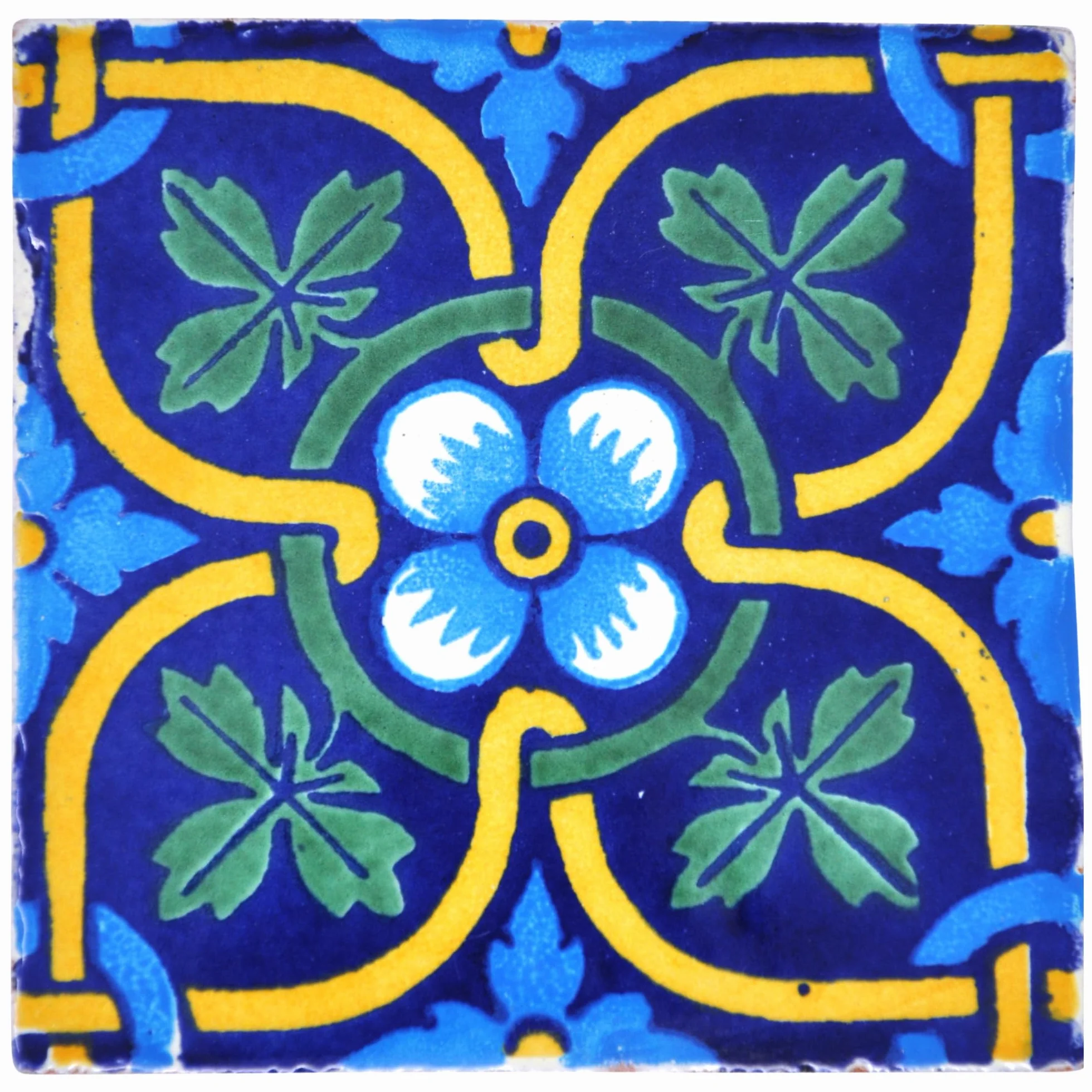 Tumia LAC Azulejos Mexicanos Artesanales de Talavera de 10.5cm
