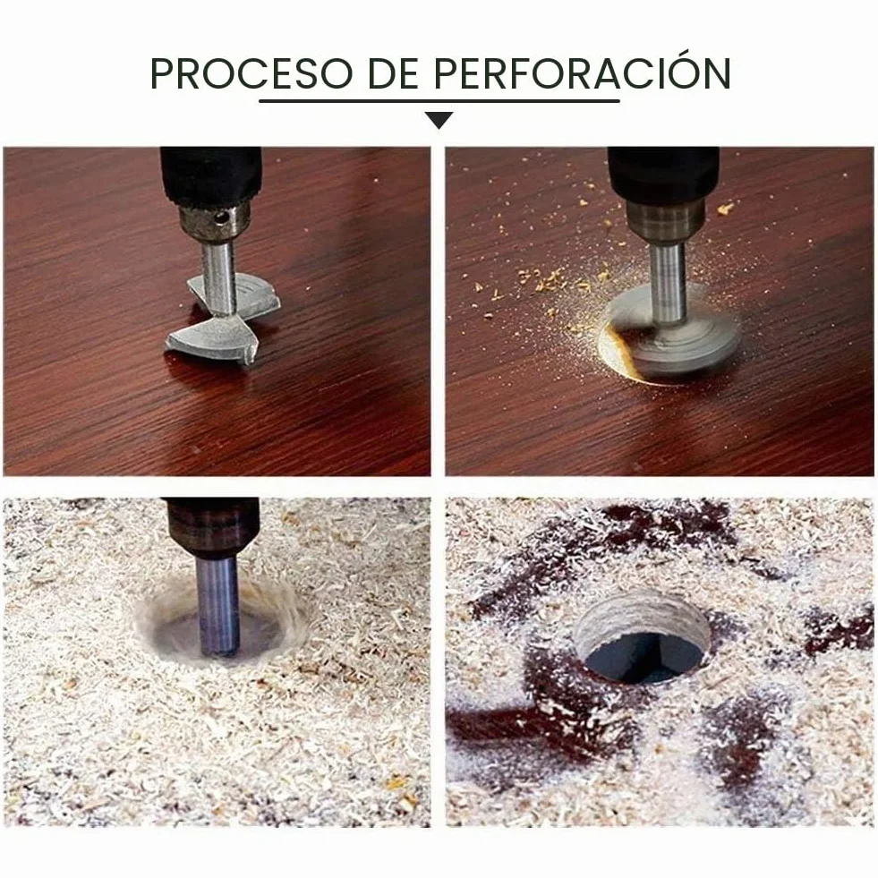 Flintronic Broca Forstner para Madera, Diámetro 50mm, Hole Saw Taladro, Acero al Tungsteno Titanium Recubierto, Corte Agujero en Carpintería, 1PCS