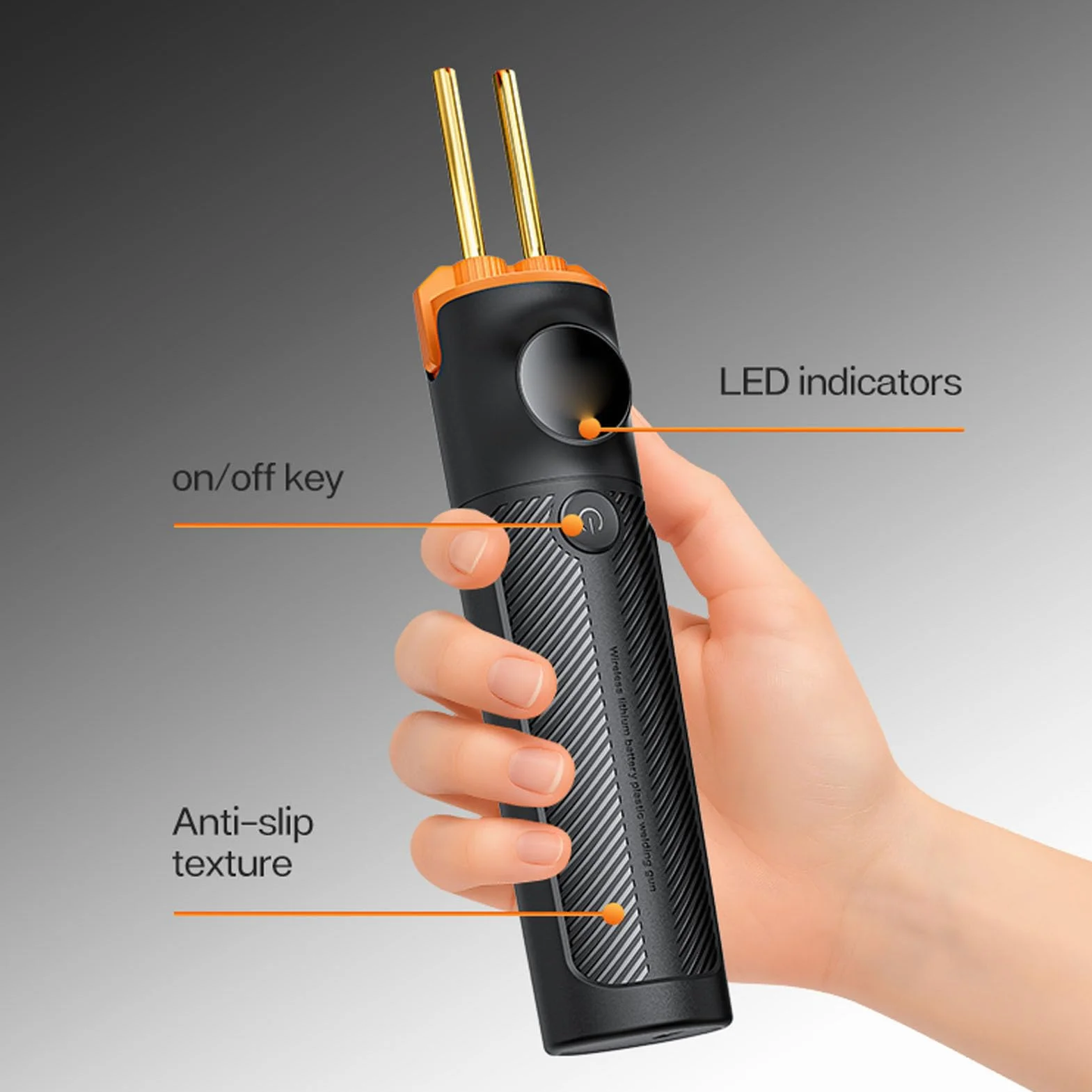 Goshyda Pistola de Soldar de Plástico Inalámbrica con Paquetes de Grapas, Batería Recargable y Puerto USB-C, Herramienta de Reparación de Plástico de Calentamiento Rápido para