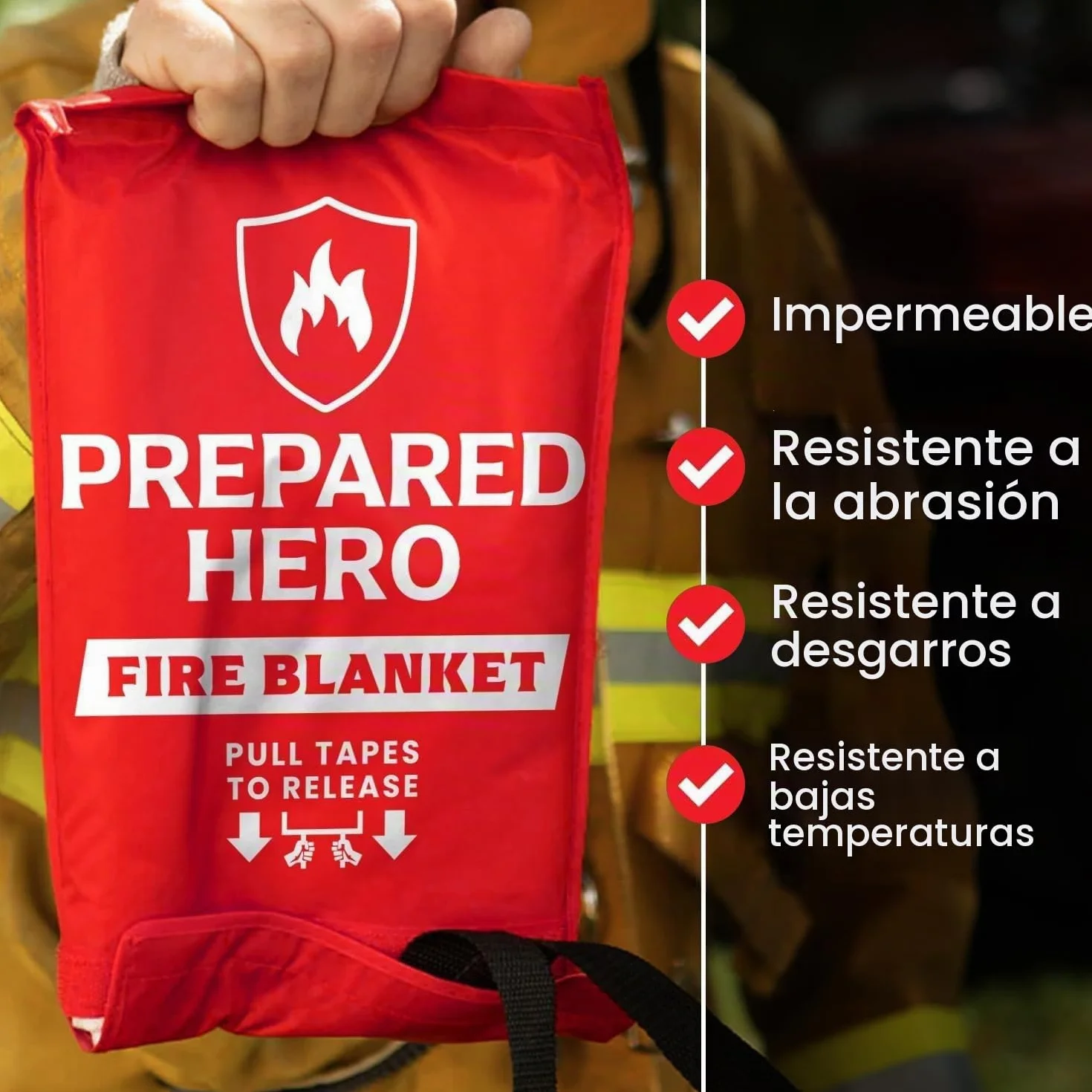 Prepared Hero Manta de Emergencia contra Incendios 40x40 Pulgadas Paquete de 2