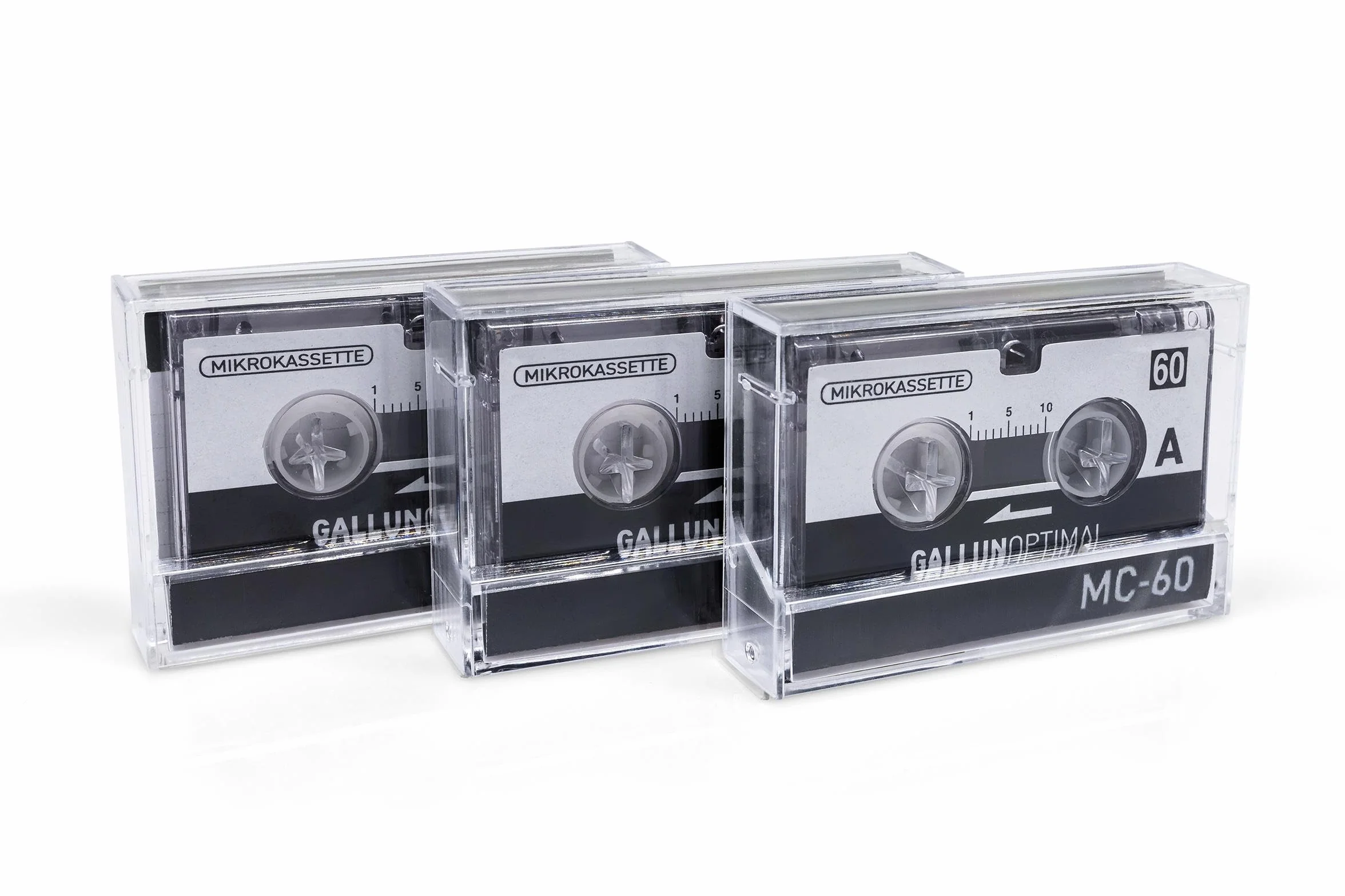 Microcasete MC60 para dictáfono, 3 Unidades, Caja para grabadora de voz