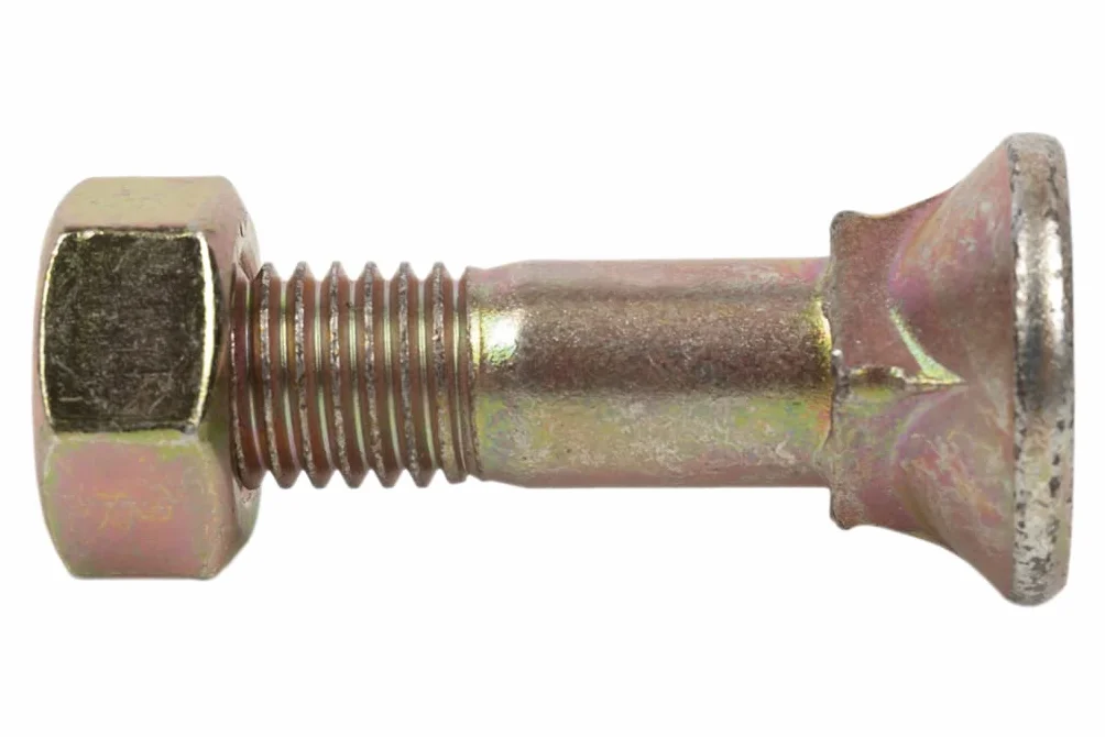 Cofan Tornillo de arado DIN 608 | Cuello cuadrado | Tuerca hexagonal DIN 934 incluida | Clase 8.8 | M7/16 x 50