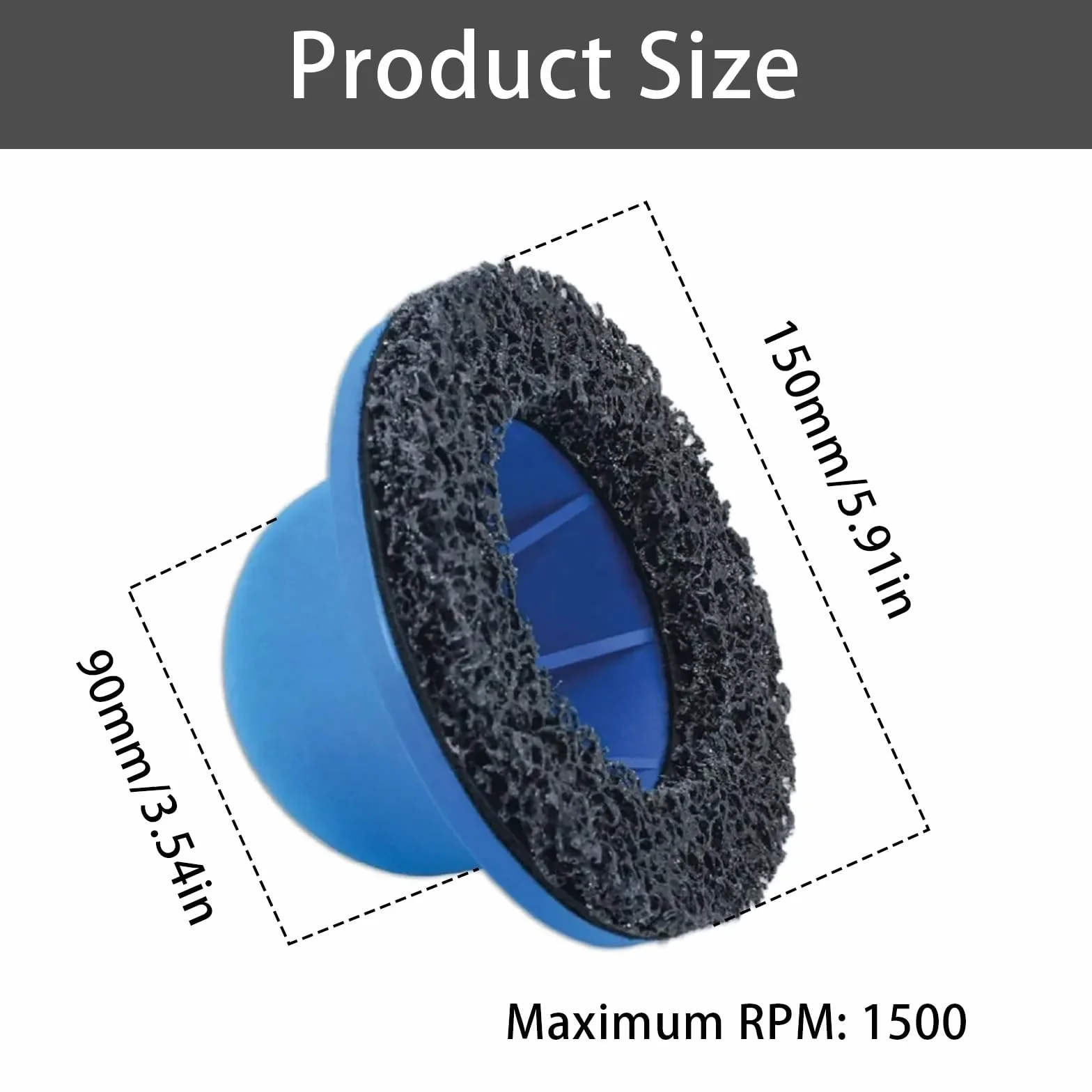 Rectificadora de Cubos de Rueda, 90-150 mm Rectificadora de Cabezal Esférico para Coche Accesorio de Rectificado Multiherramienta con Accionamiento Cuadrado de 1/2"